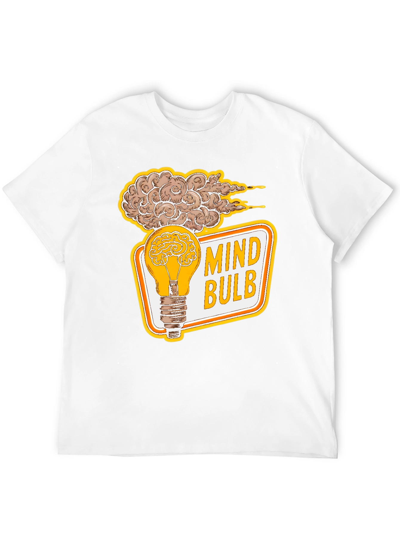 Black Mind Bulb Graphic T-Shirt - Brain Power Tee view 12