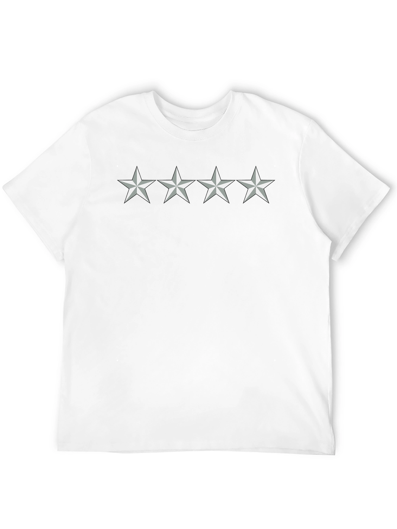 Black Four Star Graphic Black T-Shirt view 12