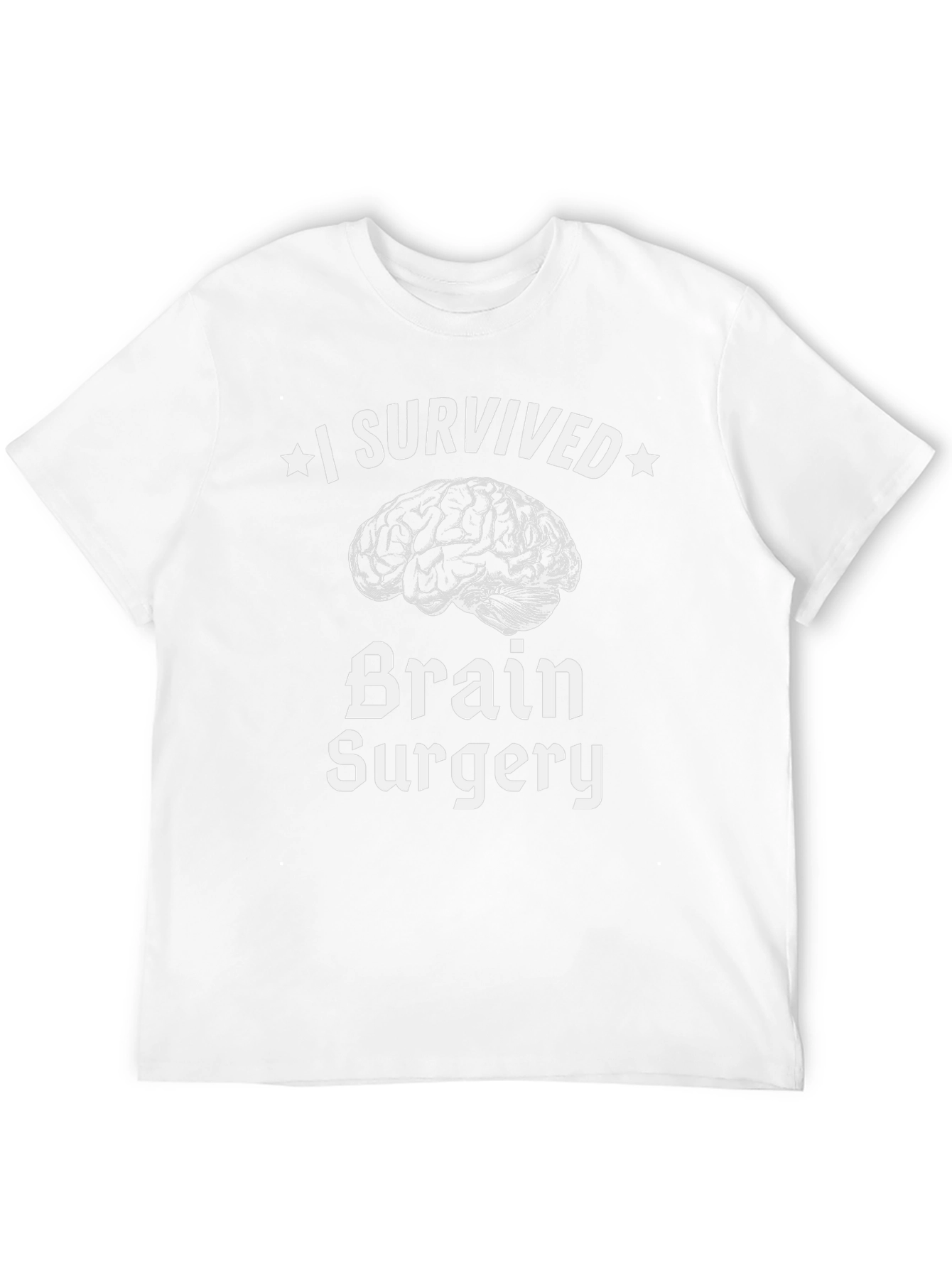 Black I Survived Brain Surgery T-Shirt - Brain Graphic Tee view 12