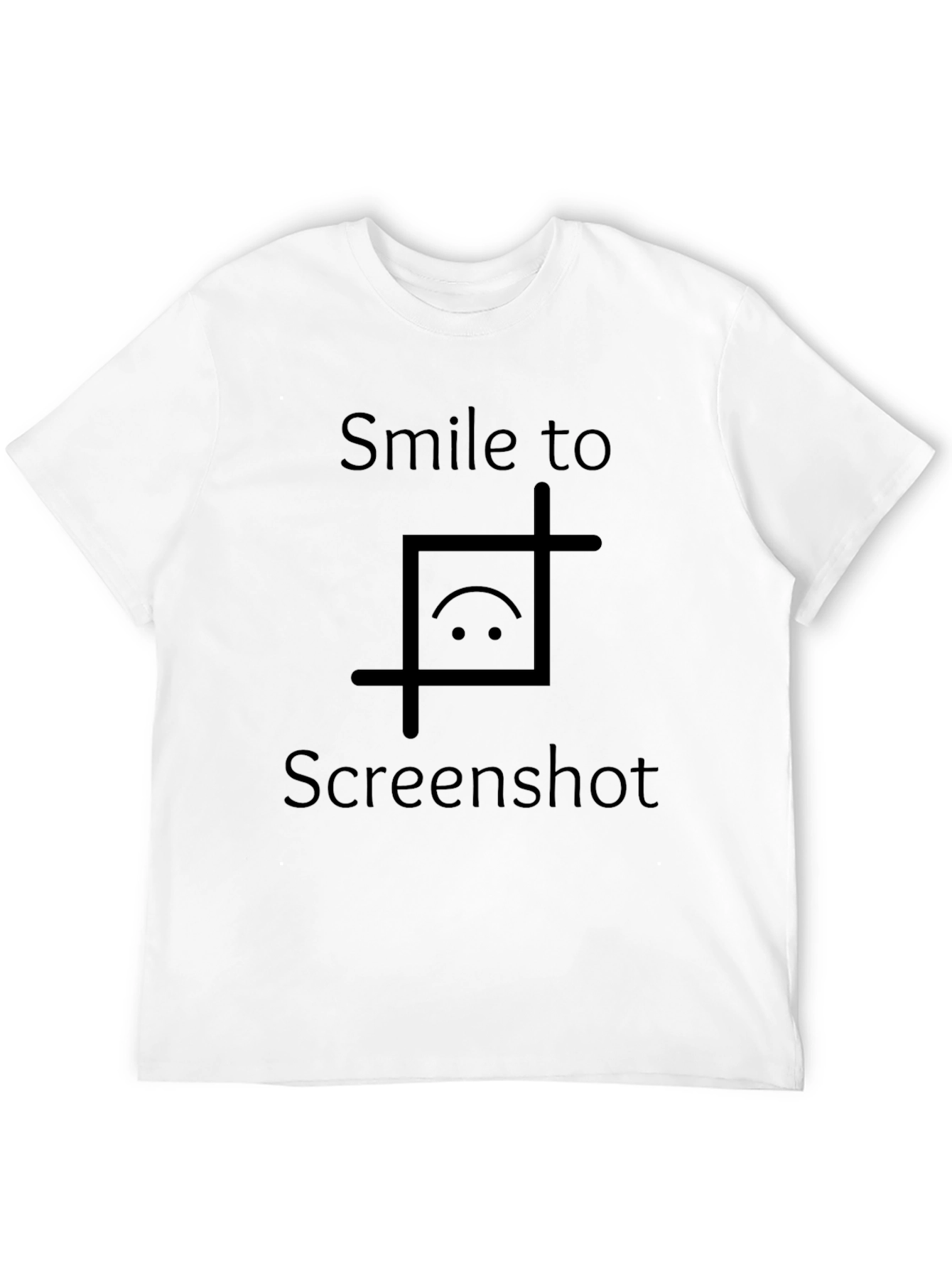 Black Smile To Screenshot Graphic Tee - Trendy Casual Shirt view 12