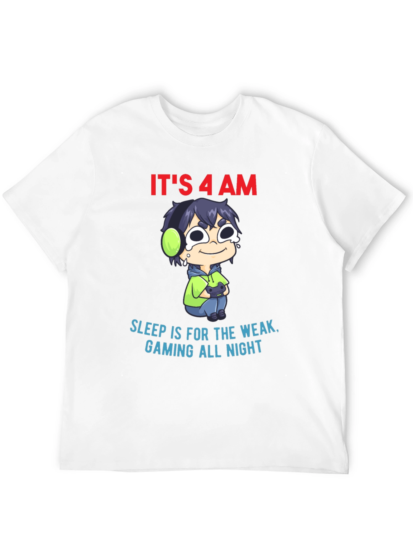 Black It's 4 AM Gaming All Night T-Shirt view 12