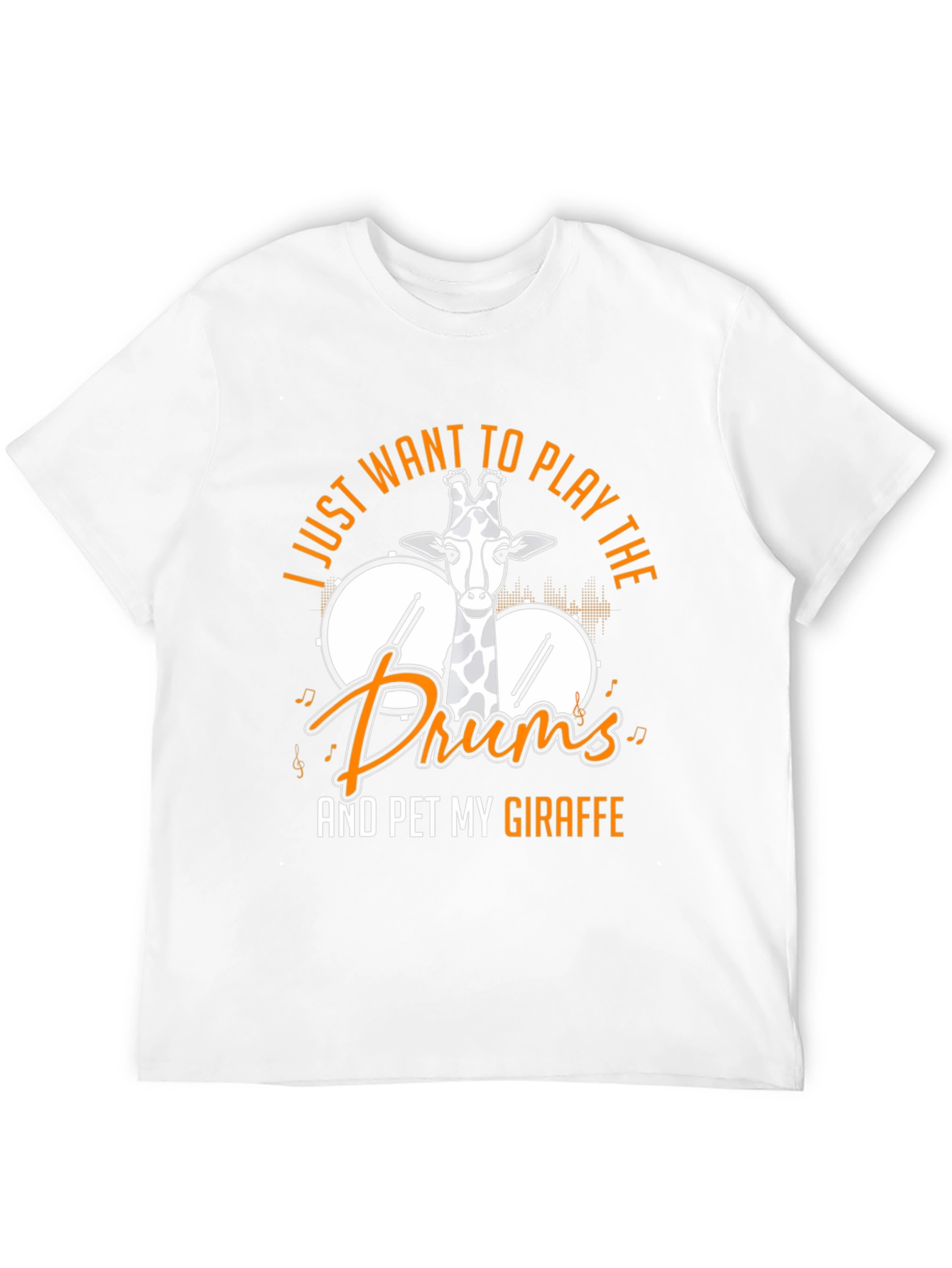 Black Giraffe Drummer Graphic Tee - Play the Drums view 12