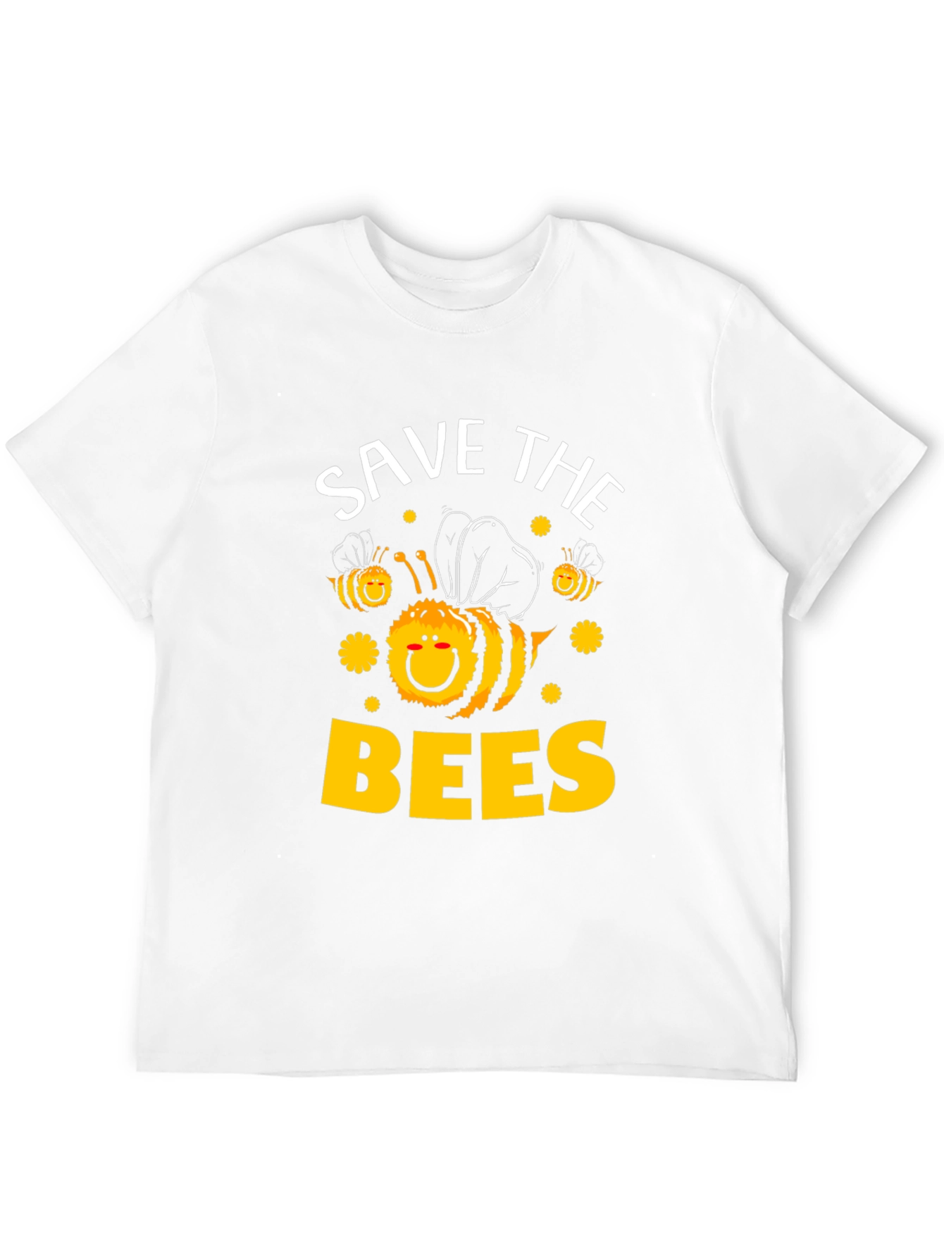 Black Save the Bees T-Shirt - Black, Cute Bee Graphic view 12