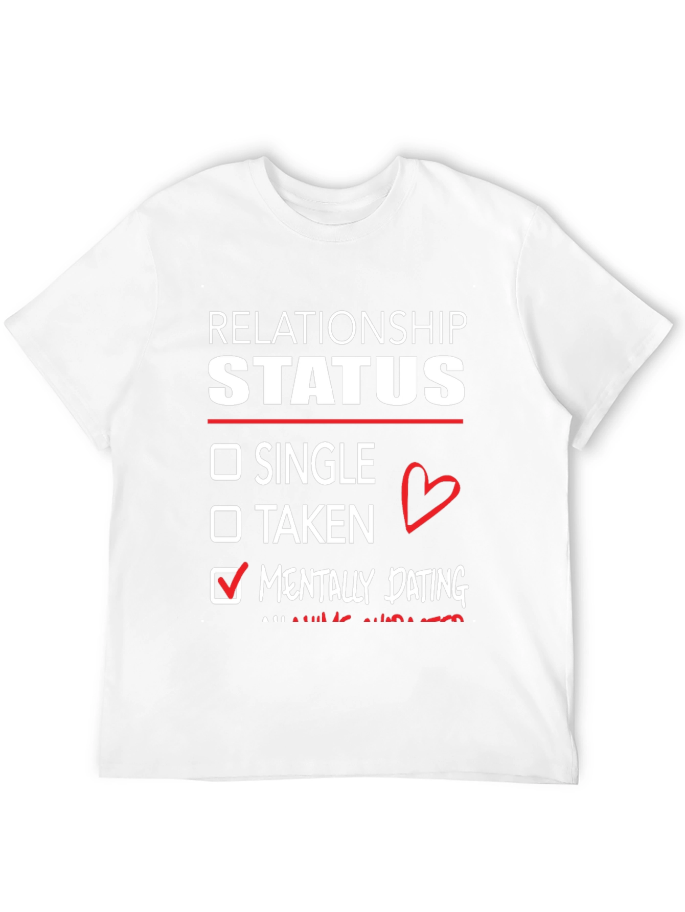 Black Relationship Status Mentally Dating T-Shirt view 12