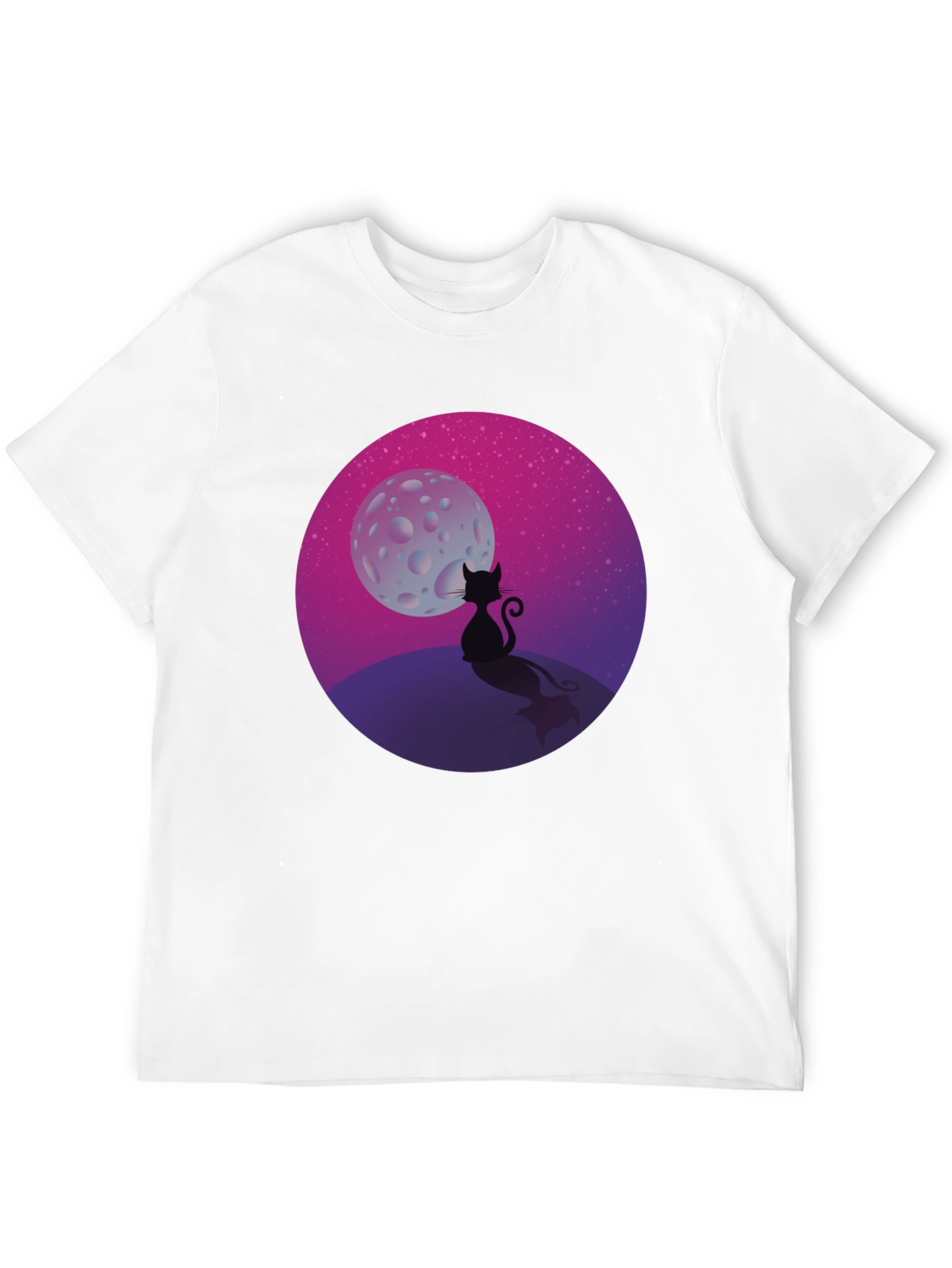 Black Black Cat Moon T-Shirt view 12