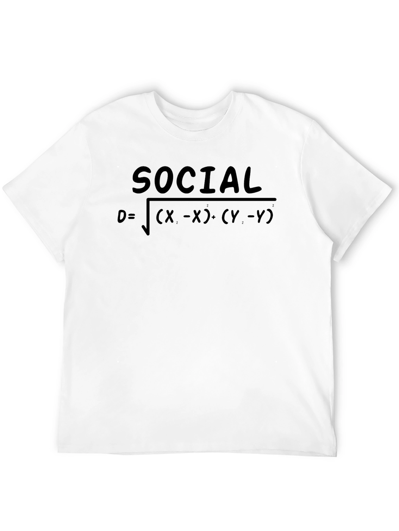 Black Social Distance Formula T-Shirt - Funny Math Tee view 12