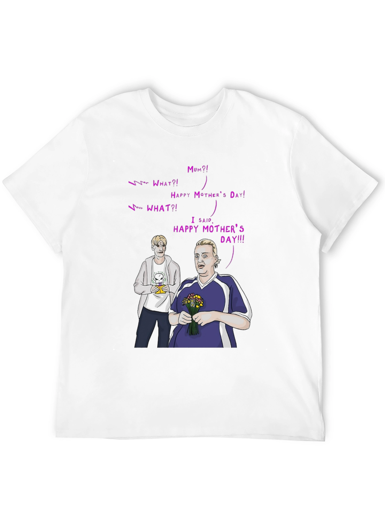 Black Happy Mother's Day T-Shirt - Funny Graphic Tee view 12