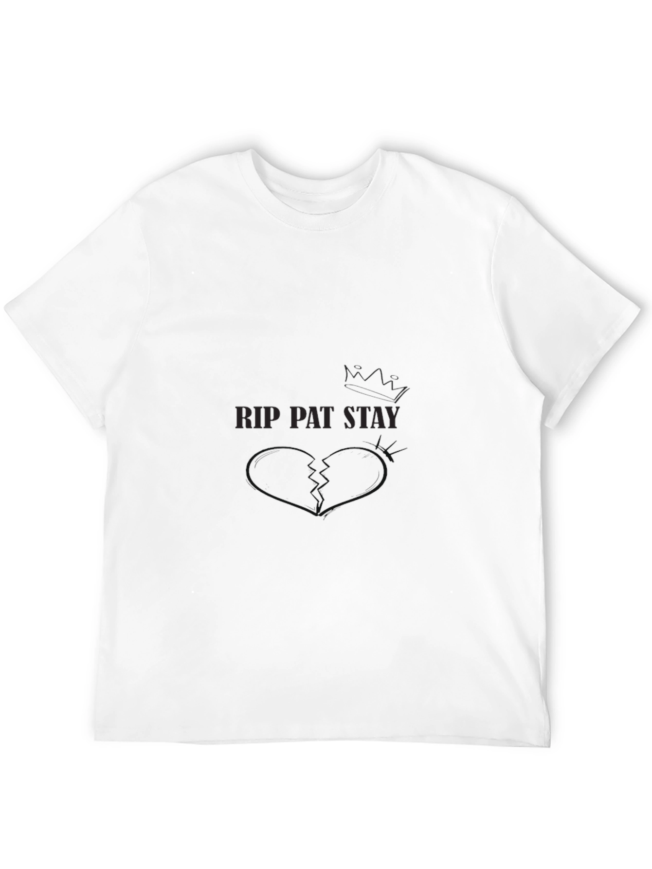 Black RIP Pat Stay Graphic Tee - Black Cotton view 12