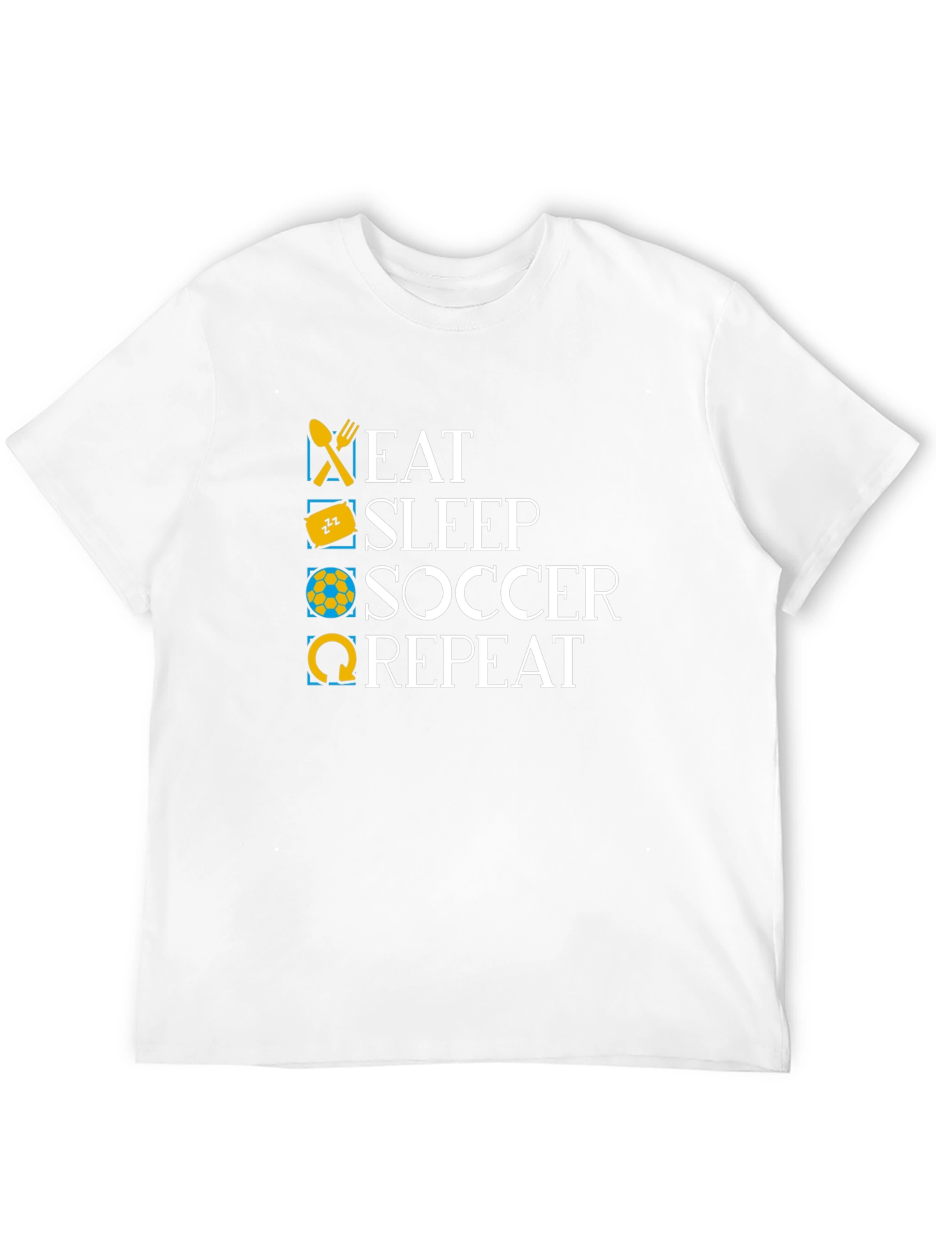 Black Eat Sleep Soccer Repeat Graphic T-Shirt view 12