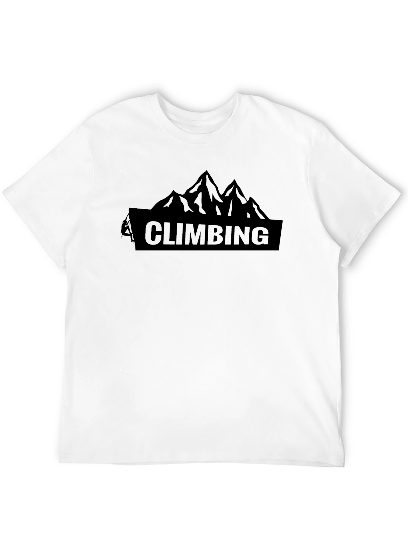 Black Climbing Mountain Graphic T-Shirt - Black view 12