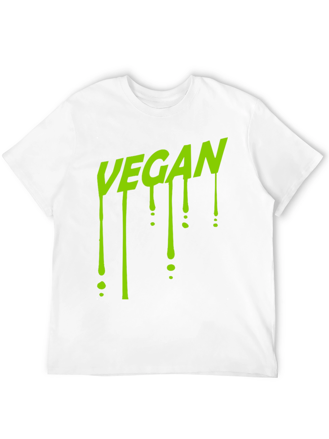 Black Vegan Drip T-Shirt - Black Crew Neck view 12
