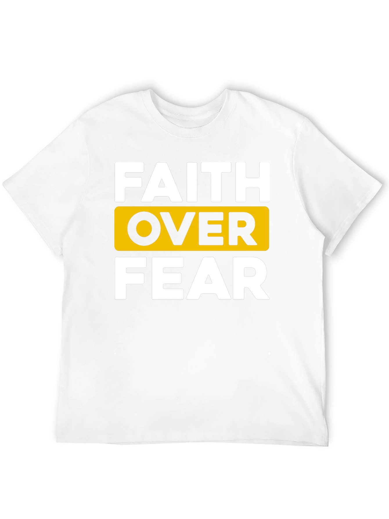 Black Faith Over Fear Graphic Tee - Black Cotton T-Shirt view 12