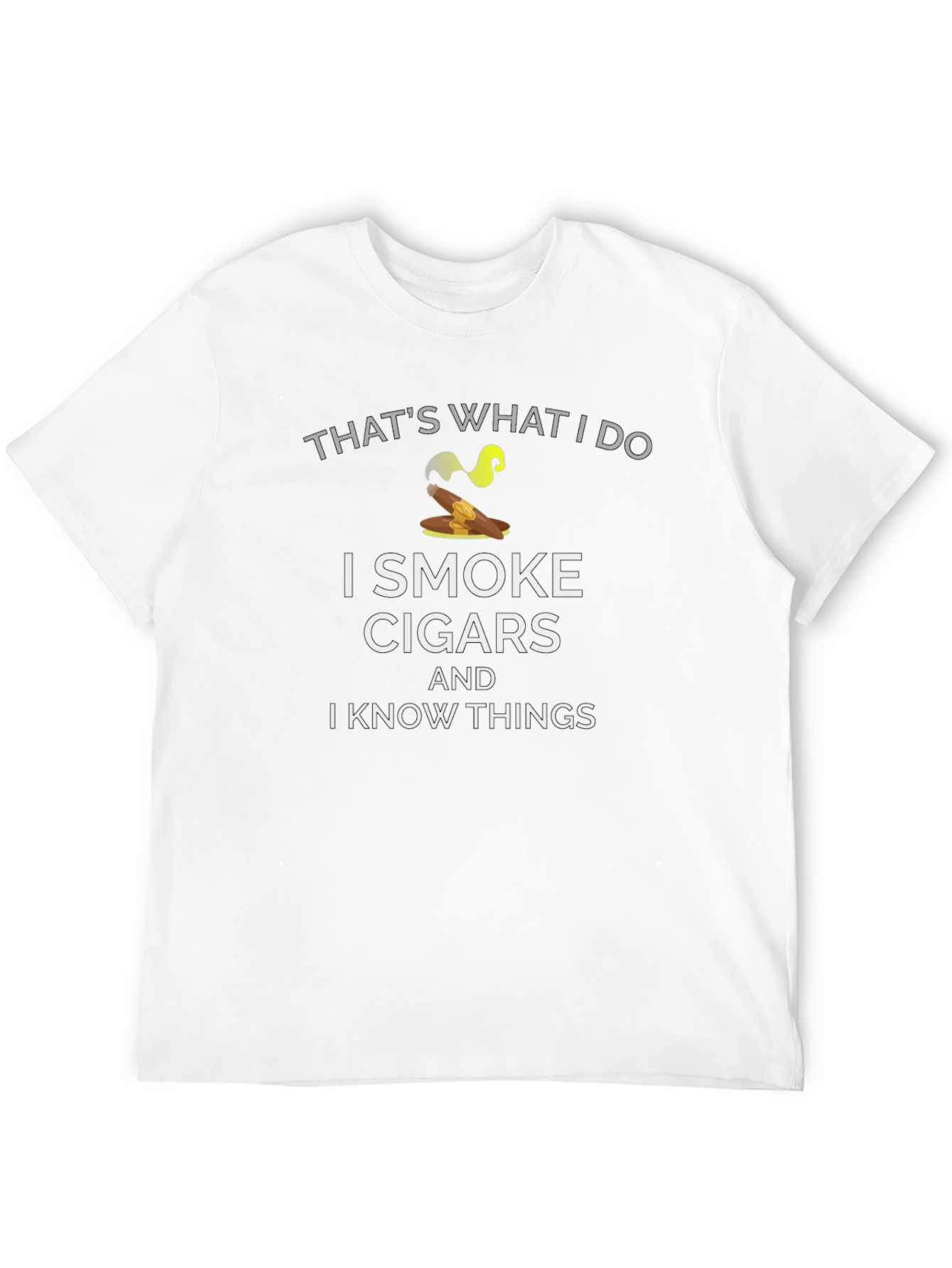 Black I Smoke Cigars and I Know Things T-Shirt view 12