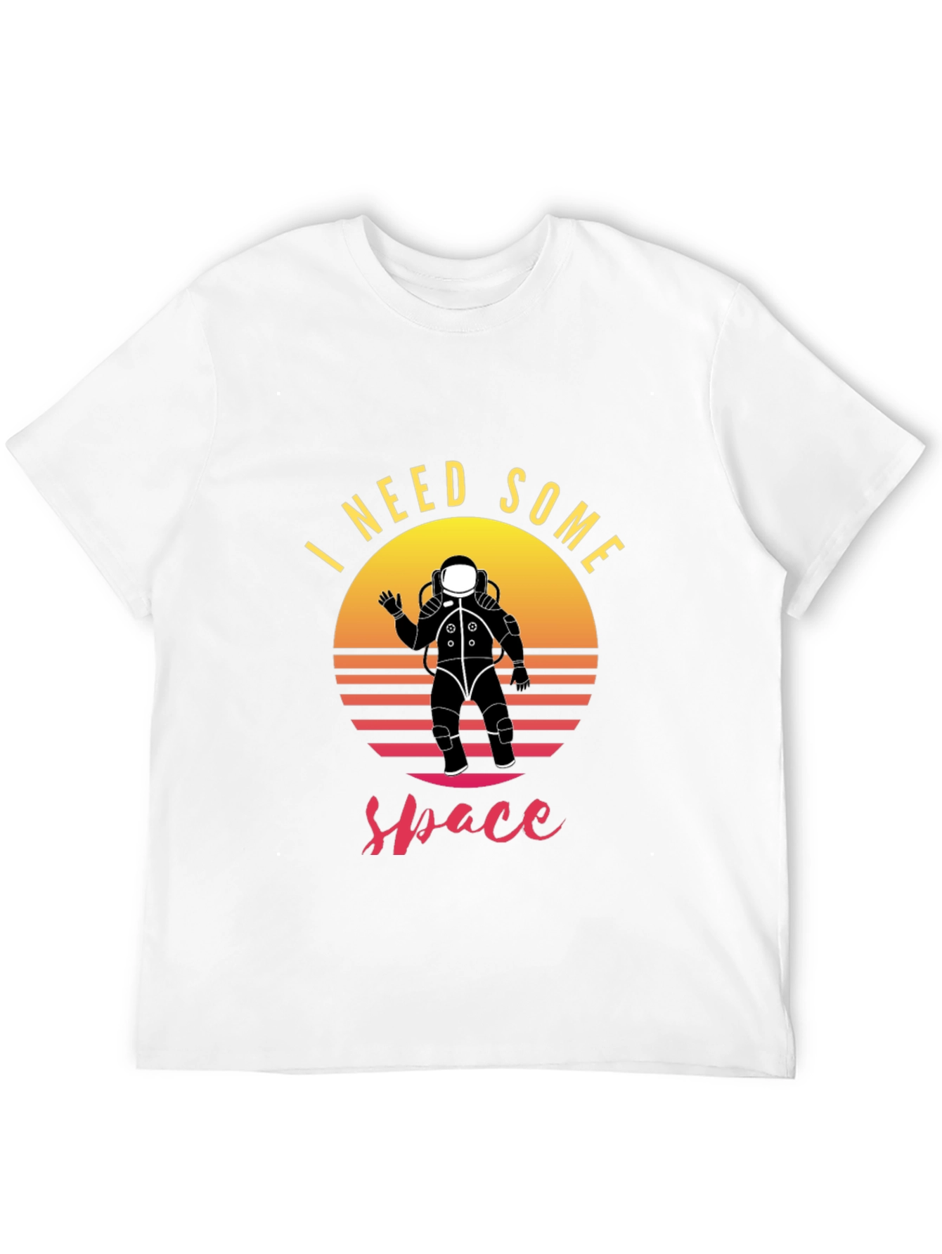 Black I Need Some Space T-Shirt - Astronaut Graphic Tee view 12