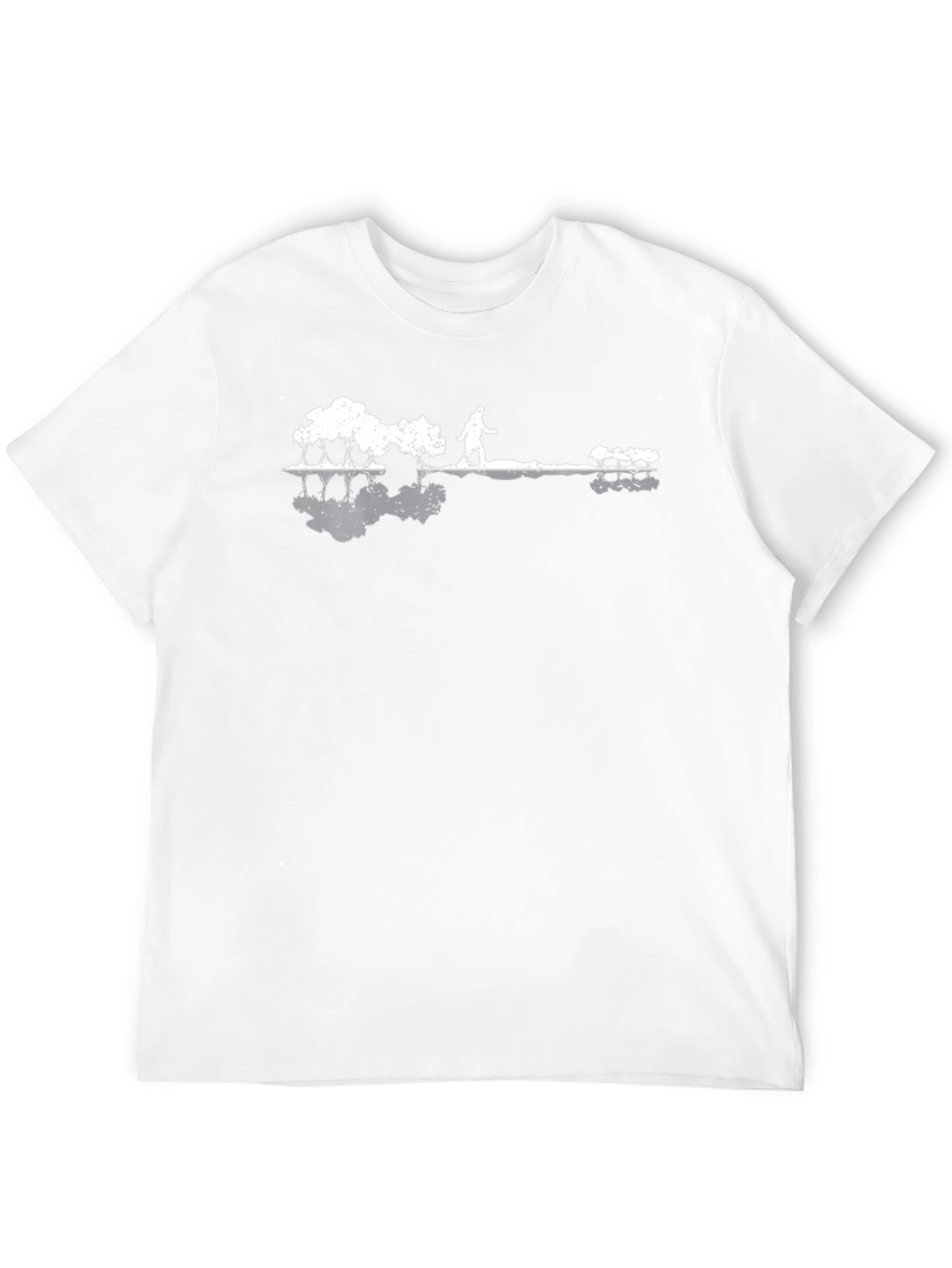 Black Nature Guitar Scene Men's Black T-Shirt view 12