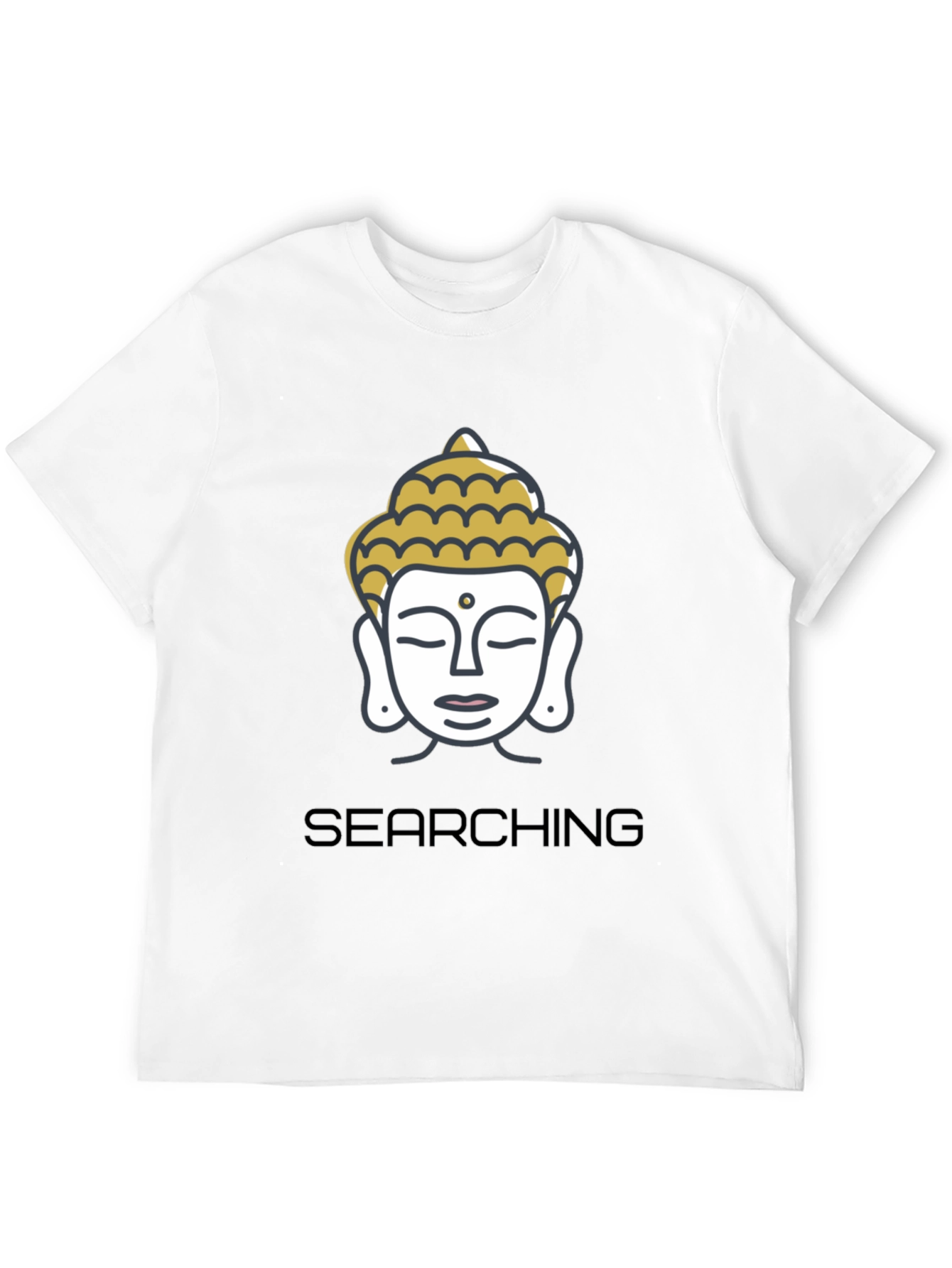 Black Searching Buddha Black Graphic Tee view 12