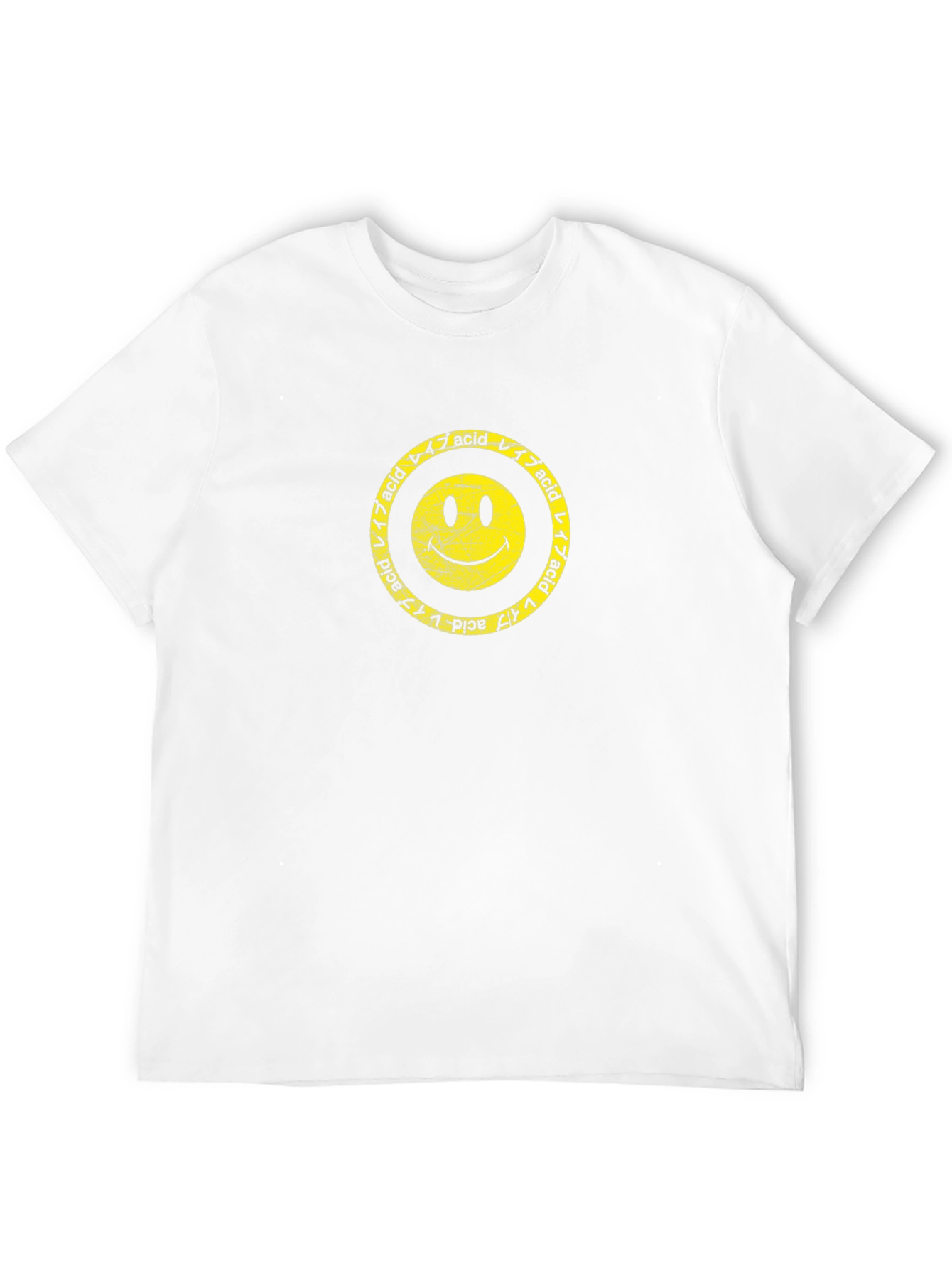 Black Acid Smiley Face Graphic Tee - Retro Style view 12