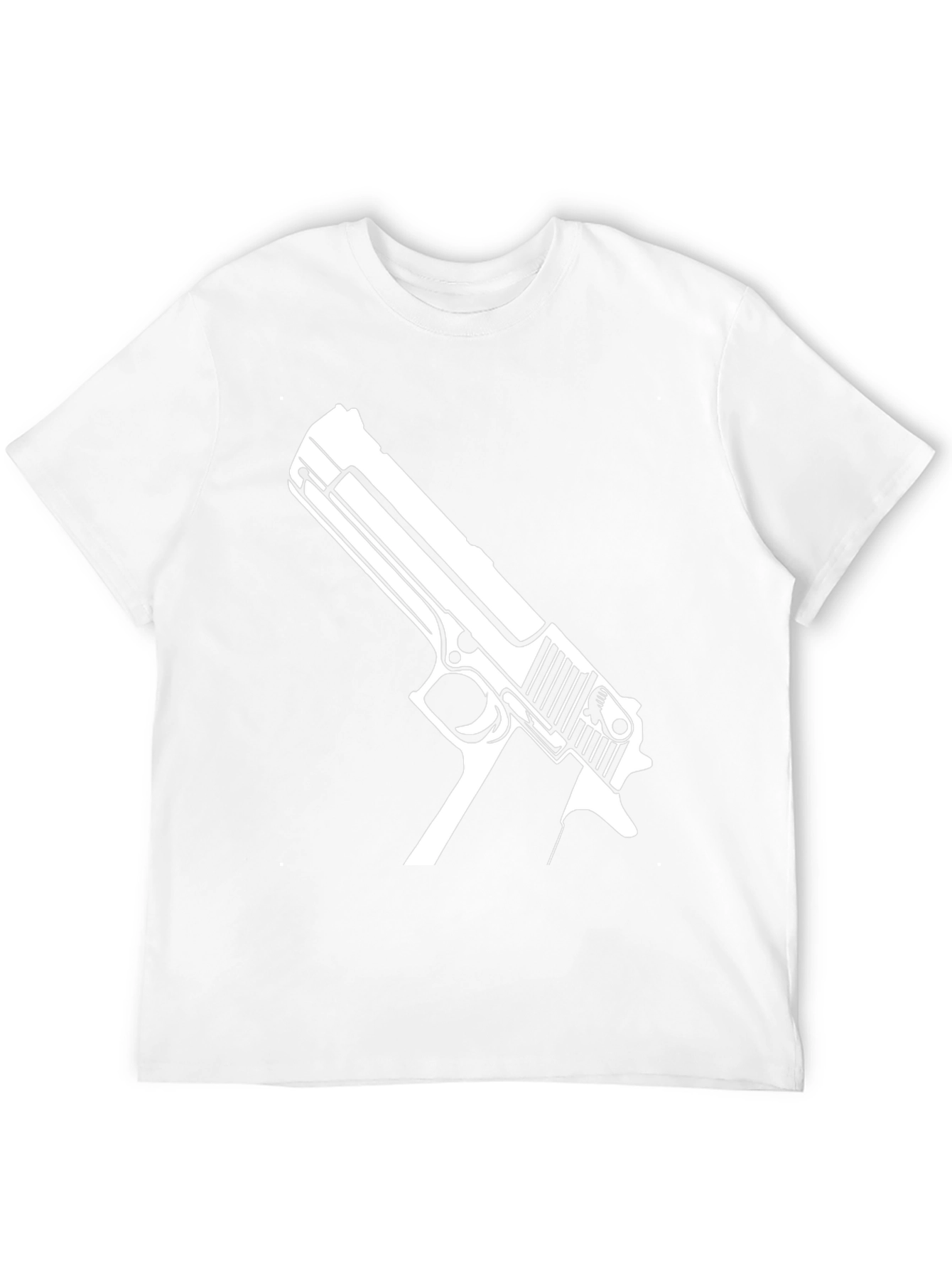 Black Gun Graphic Tee - Bold Black T-Shirt view 12