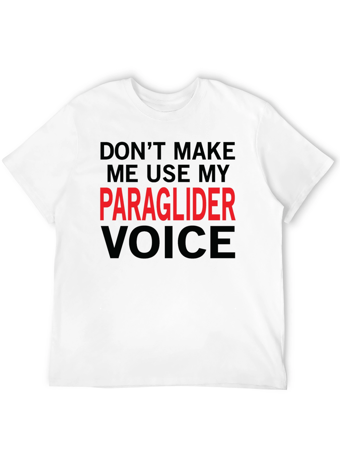 Black Paraglider Voice T-Shirt - Funny Aviation Tee view 12