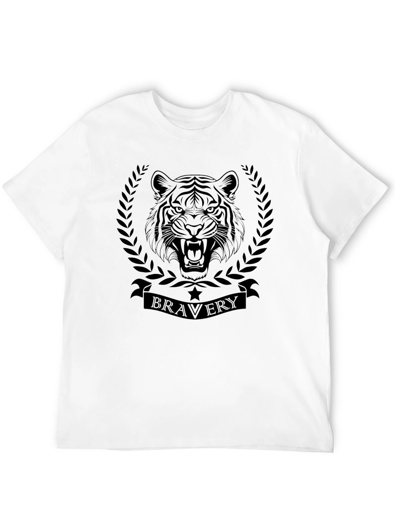 Black Black Tiger Bravery Graphic T-Shirt view 12