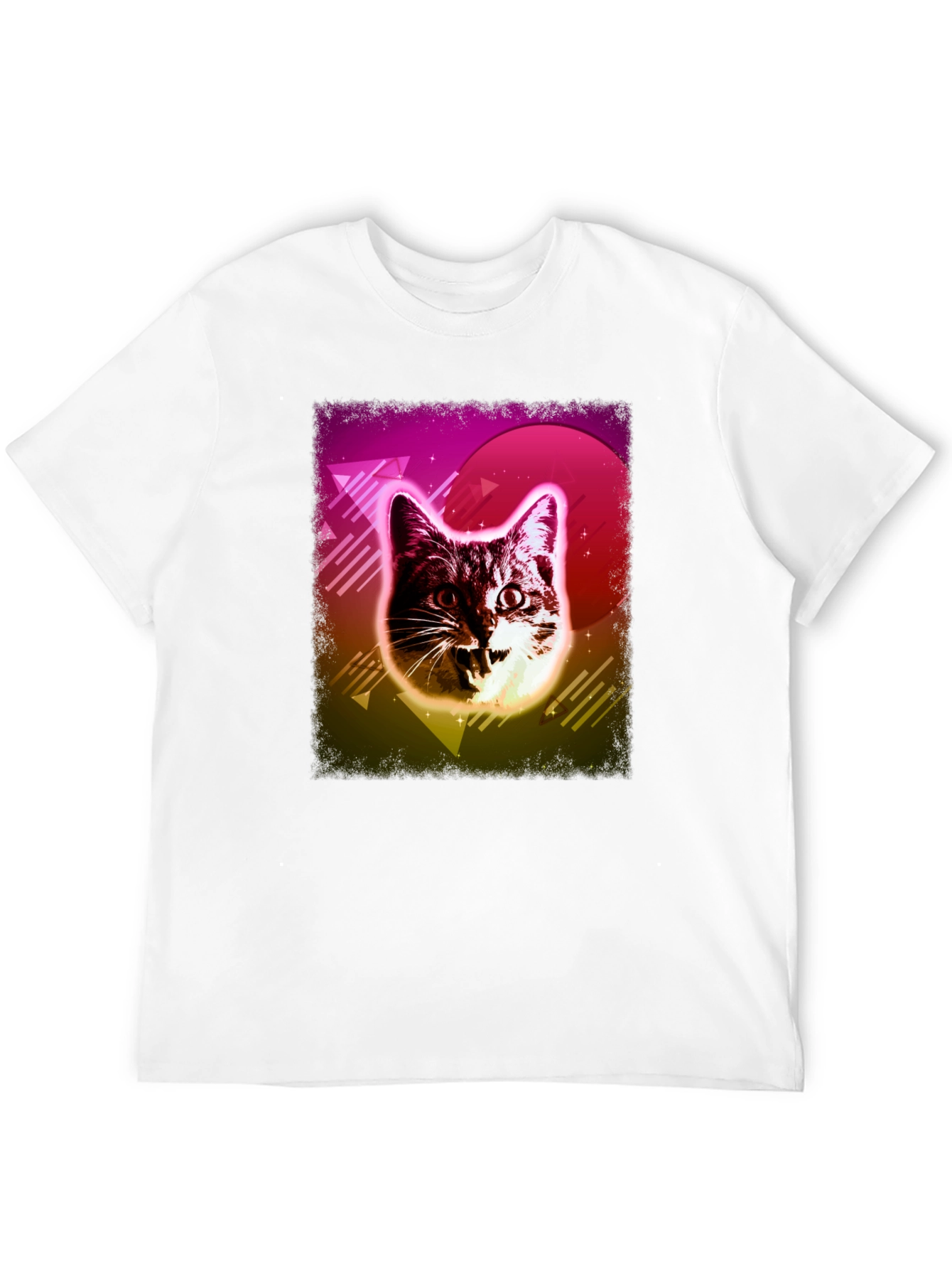 Black Retro Cat Graphic Tee - Black view 12