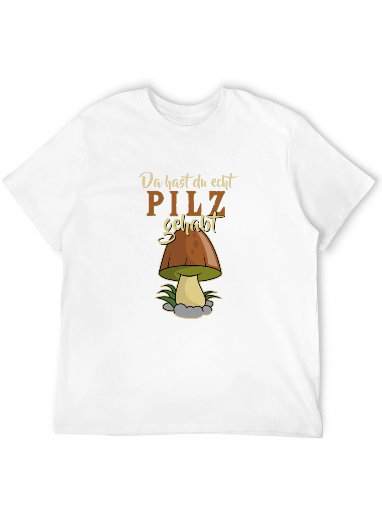 Black Funny "Pilz Gehabt" Mushroom Graphic Tee view 12