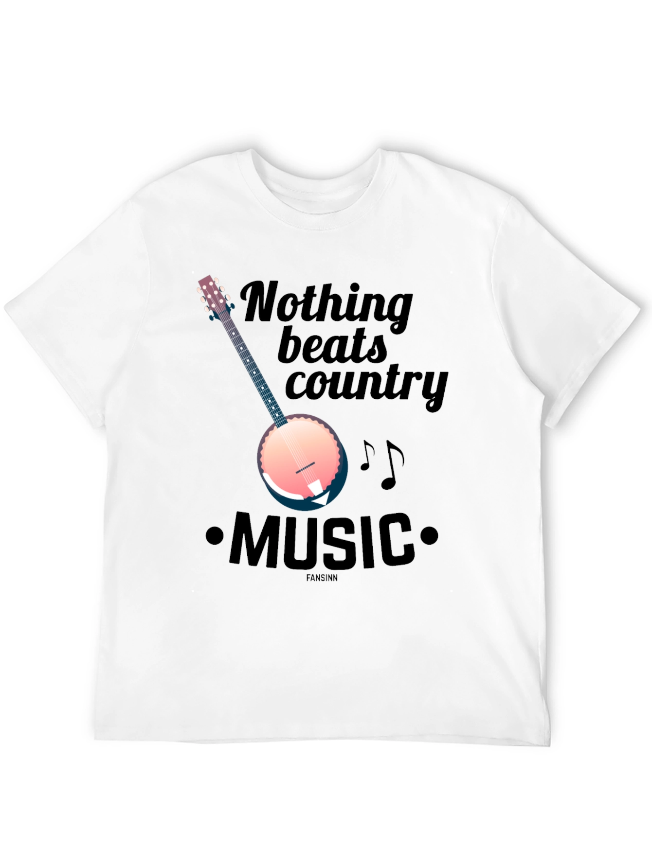 Black Country Music Banjo Graphic T-Shirt view 12