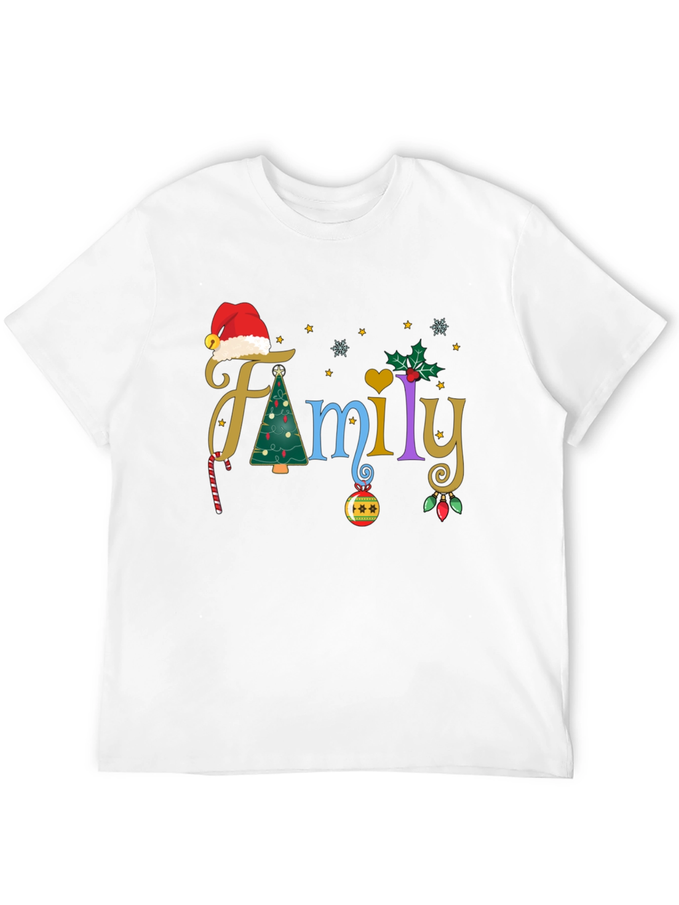 Black Festive Family Christmas T-Shirt view 12