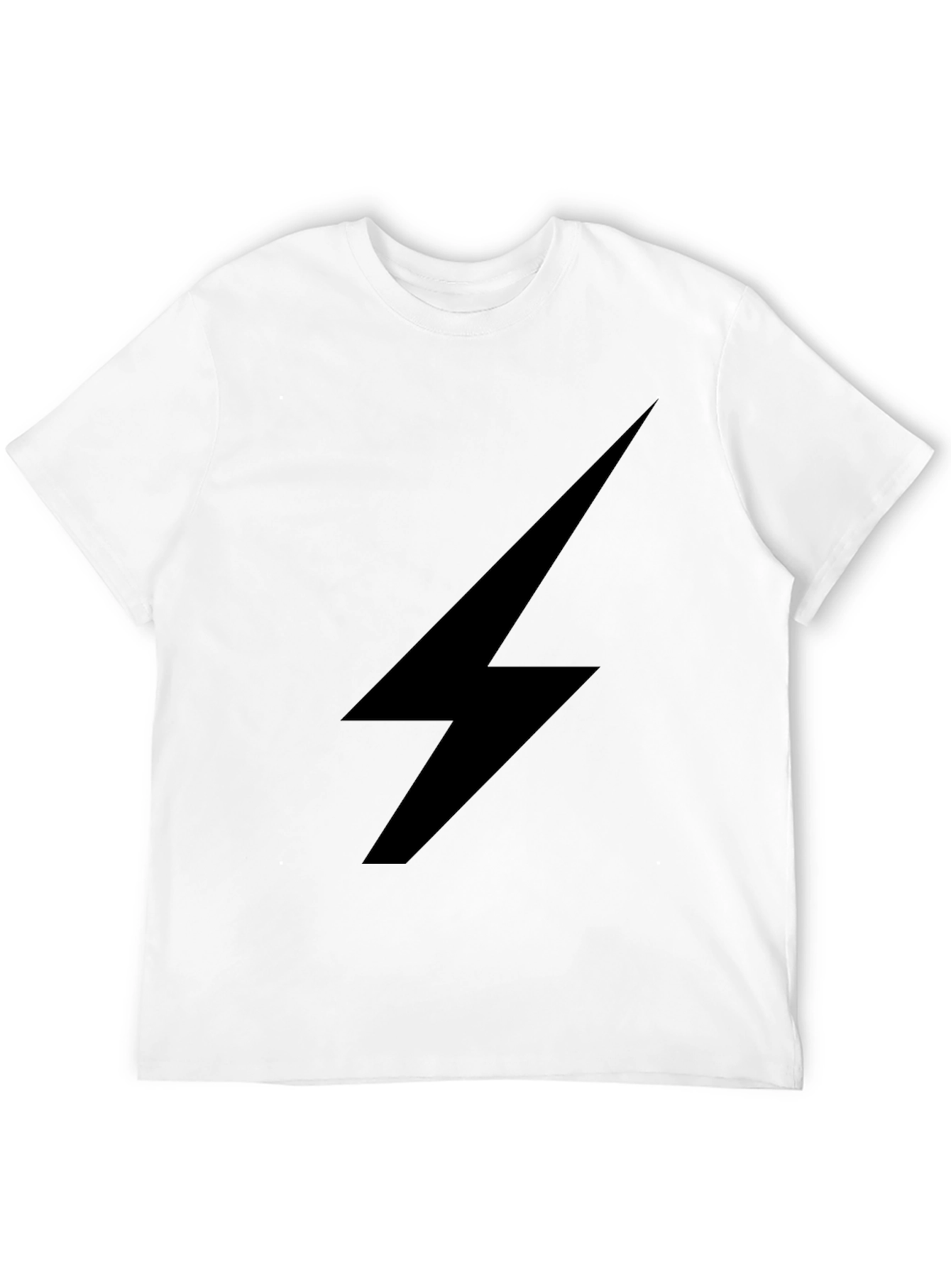 Black Black T-Shirt with Lightning Bolt Design view 12