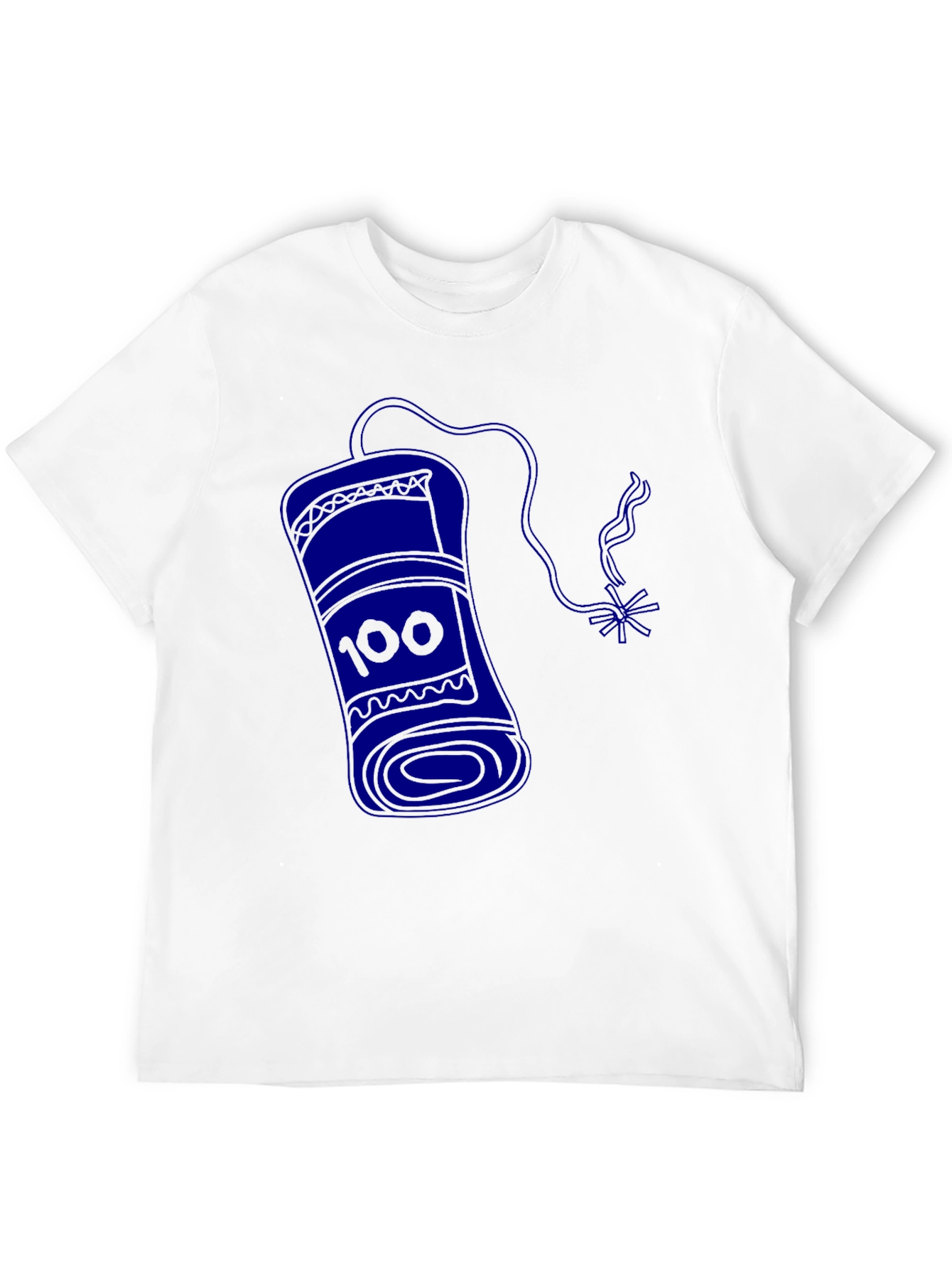 Black Men's Black T-Shirt with Blue Dynamite Graphic view 12