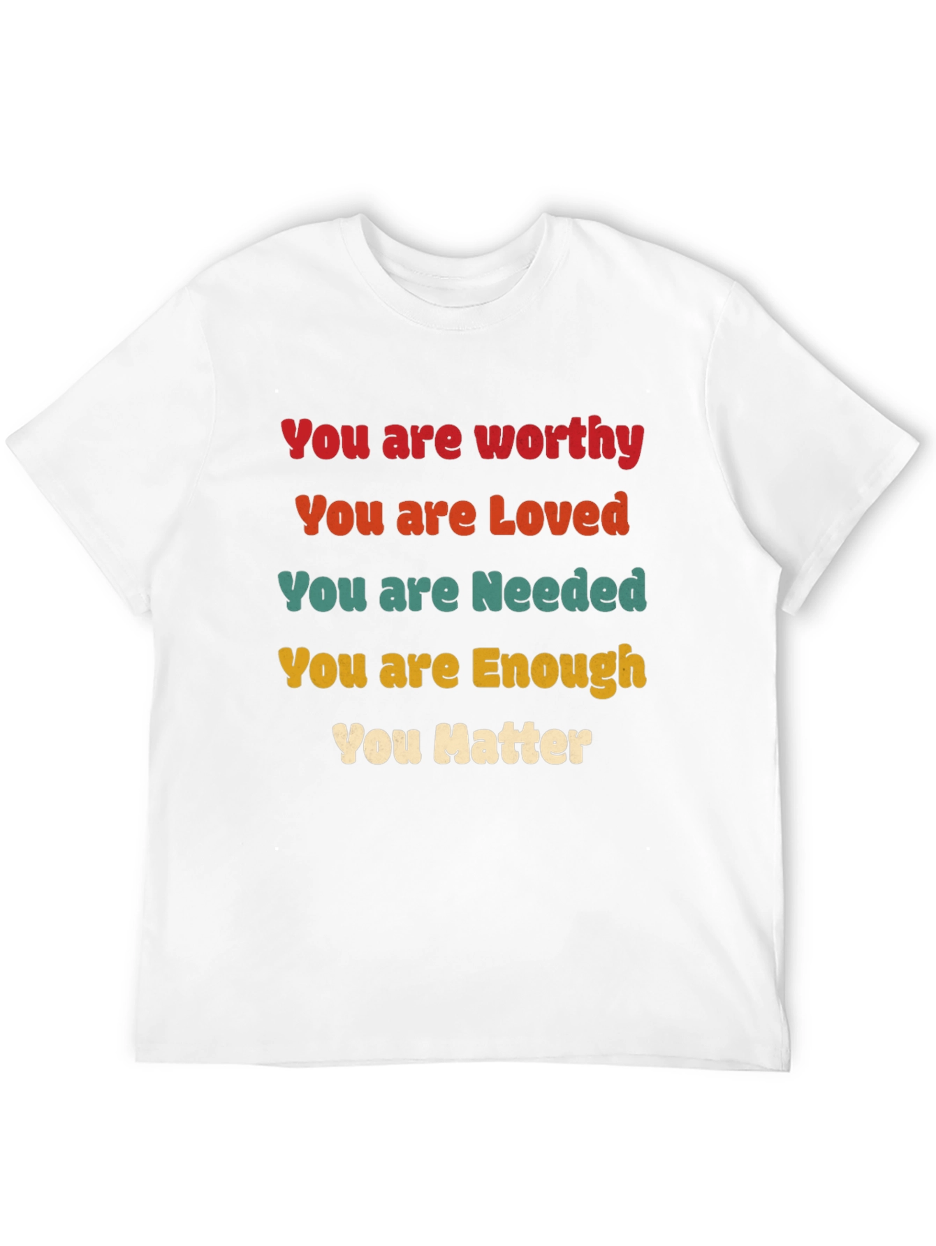 Black Affirmation T-Shirt - You are Enough - Inspirational Tee view 12