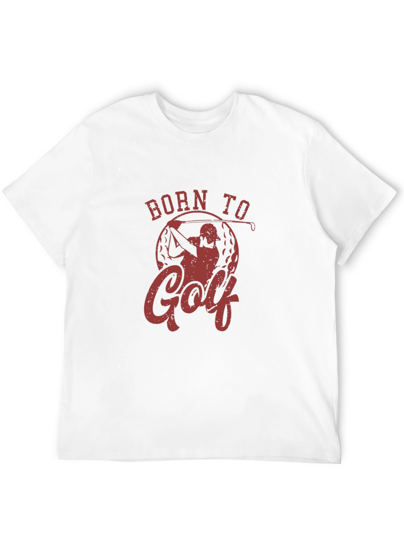 Black Born To Golf Tee - Golfer Gift view 12