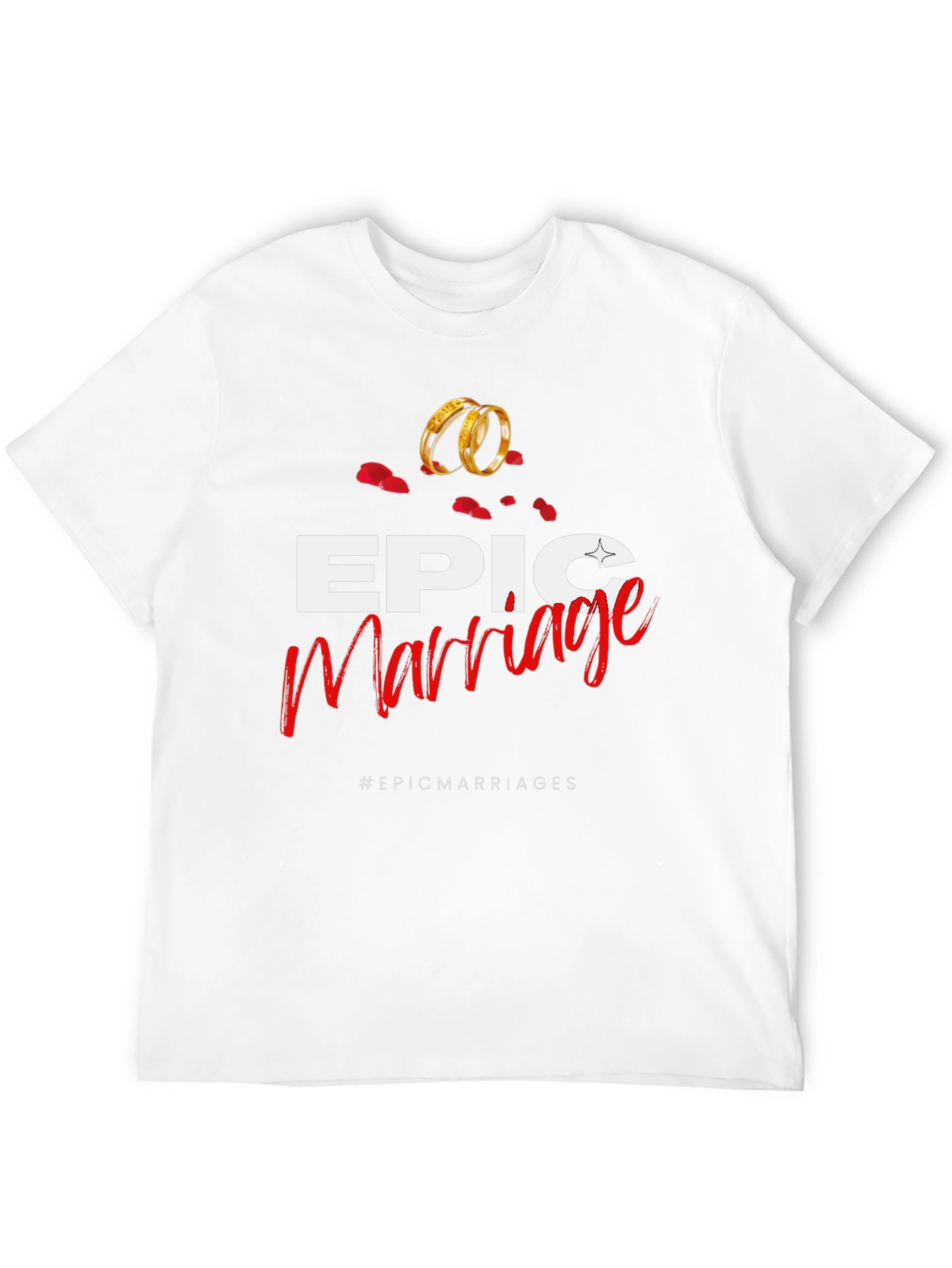 Black Epic Marriage T-Shirt - Stylish Wedding Anniversary Apparel view 12