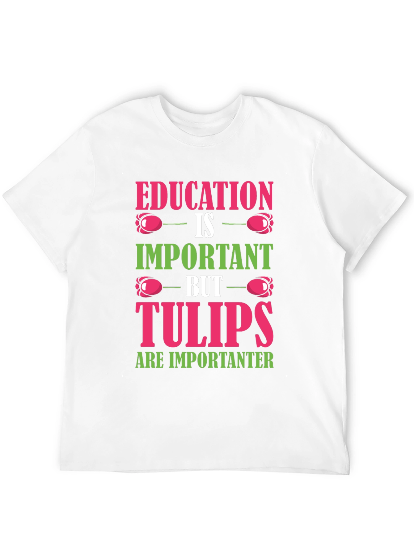 Black Education vs. Tulips Graphic T-Shirt view 12