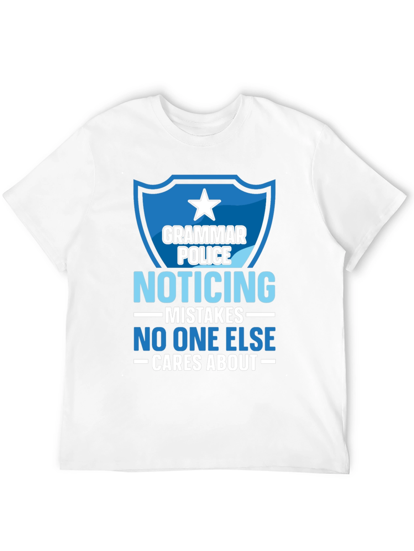 Black Grammar Police Novelty Graphic Tee view 12