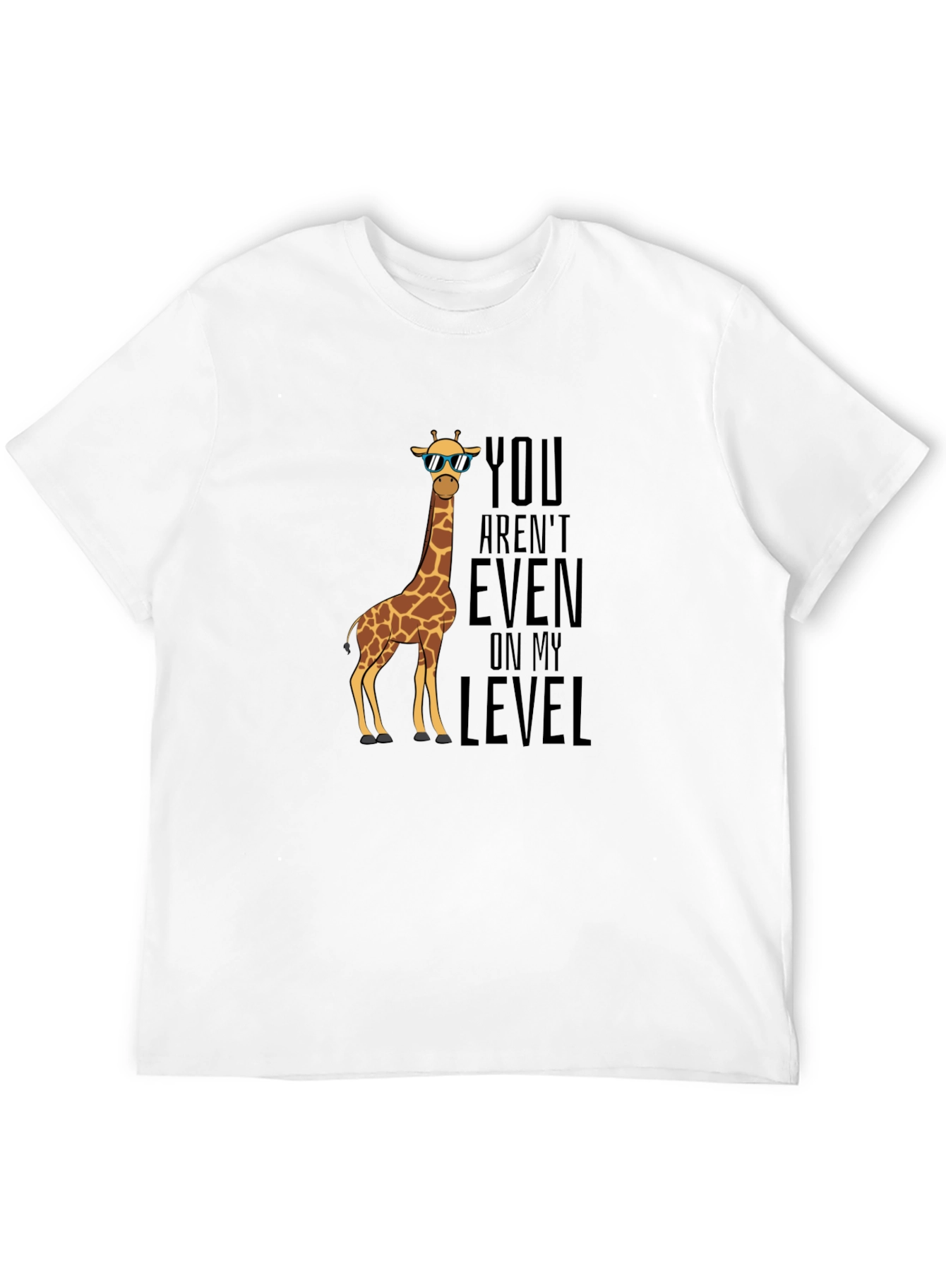 Black Giraffe "Not On My Level" Graphic Tee - Black Cotton view 12