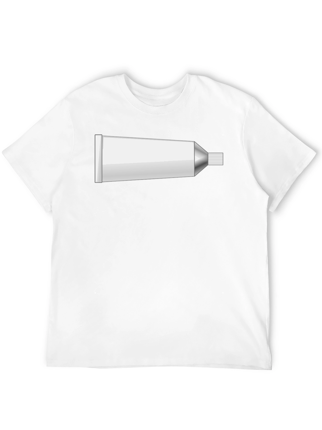 Black Funny Toothpaste Tube Graphic Tee - Black Cotton T-Shirt view 12