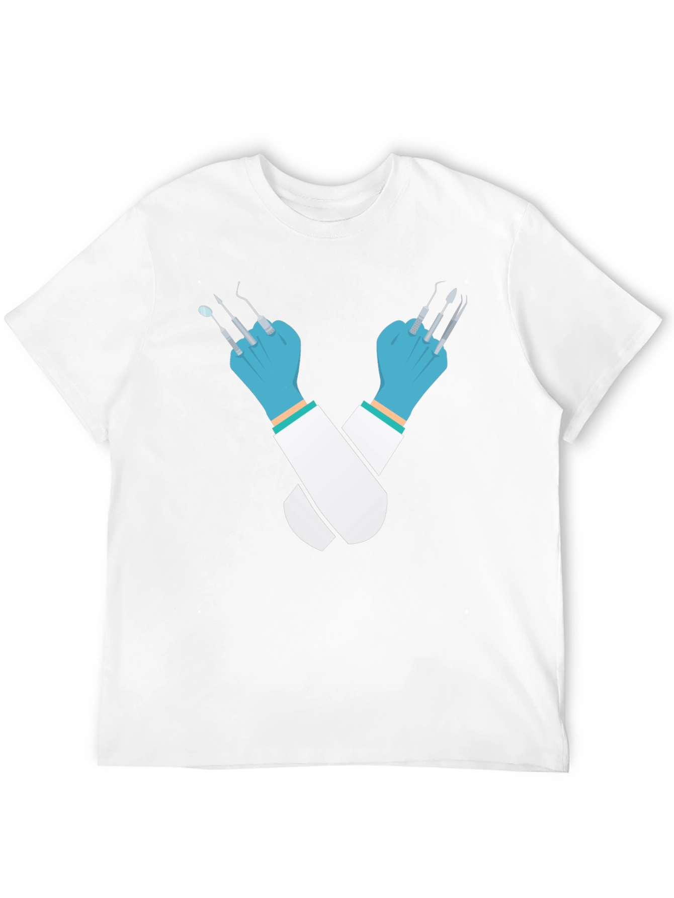 Black Dentist Tools Graphic Tee - Novelty T-Shirt view 12