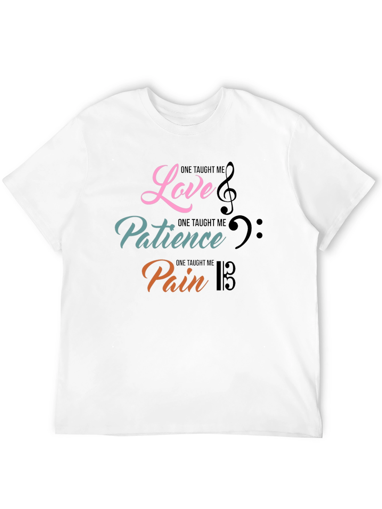 Black Love Patience Pain T-Shirt, Music Design view 12