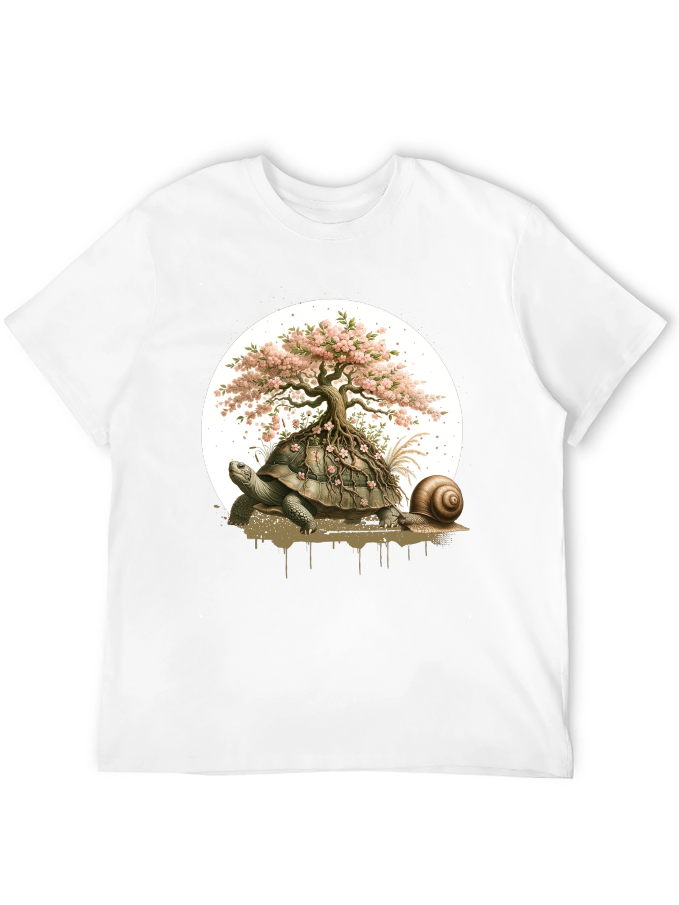 Black Turtle Bonsai Tree Graphic Tee - Unique Nature Design view 12