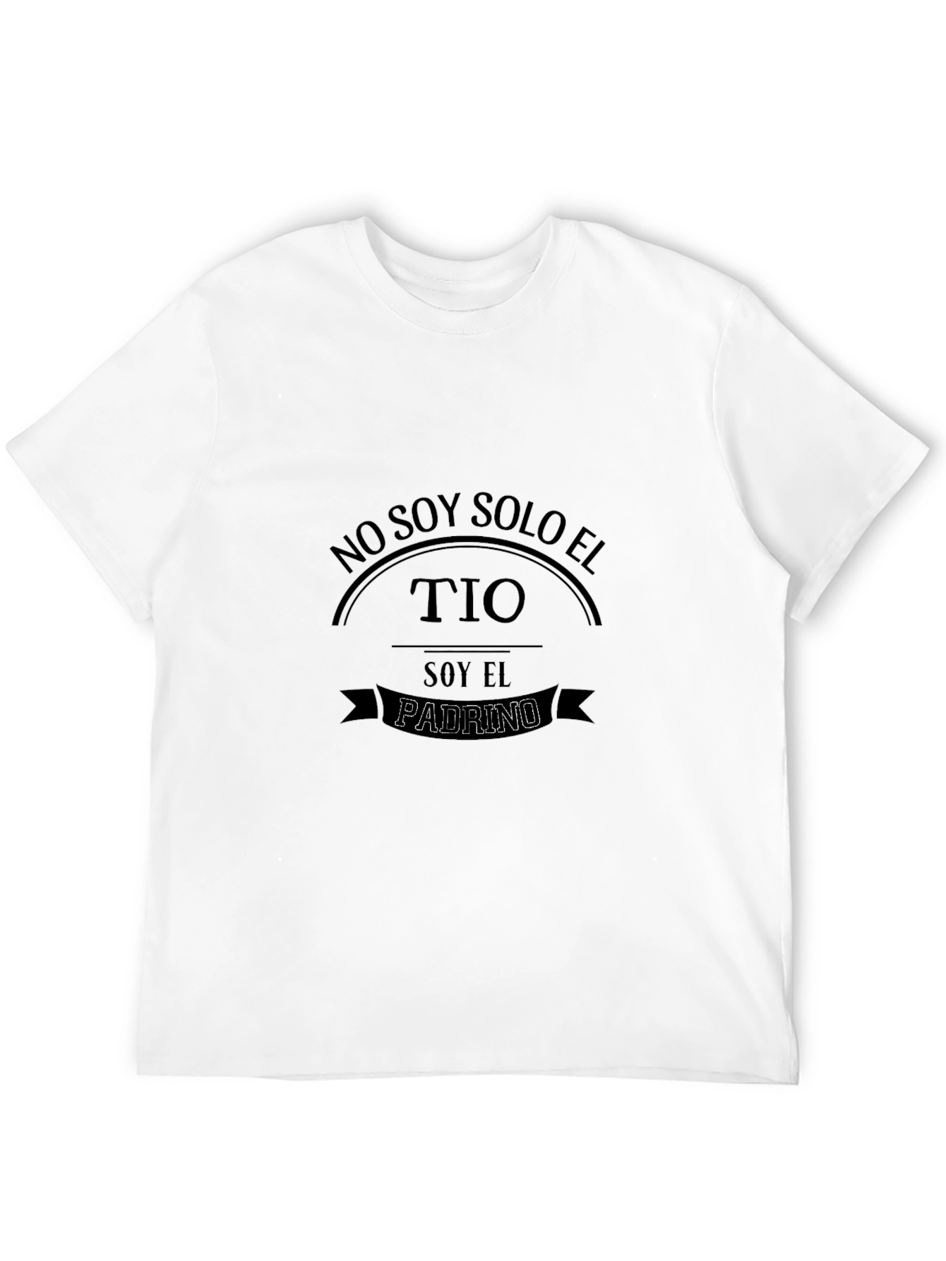 Black No Soy Solo El Tio - Padrino Men's Black Graphic Tee view 12