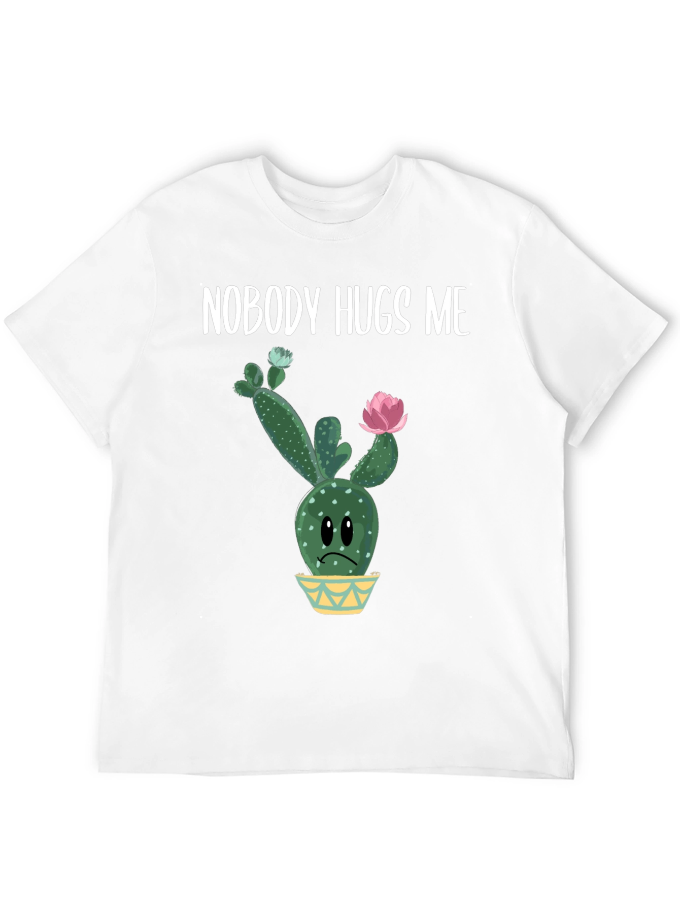 Black Nobody Hugs Me Cactus Graphic Tee - Unisex view 12