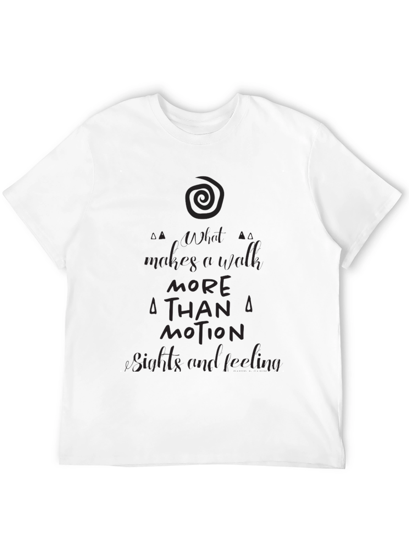 Black Inspirational Black Graphic T-Shirt - Walk & Motion view 12