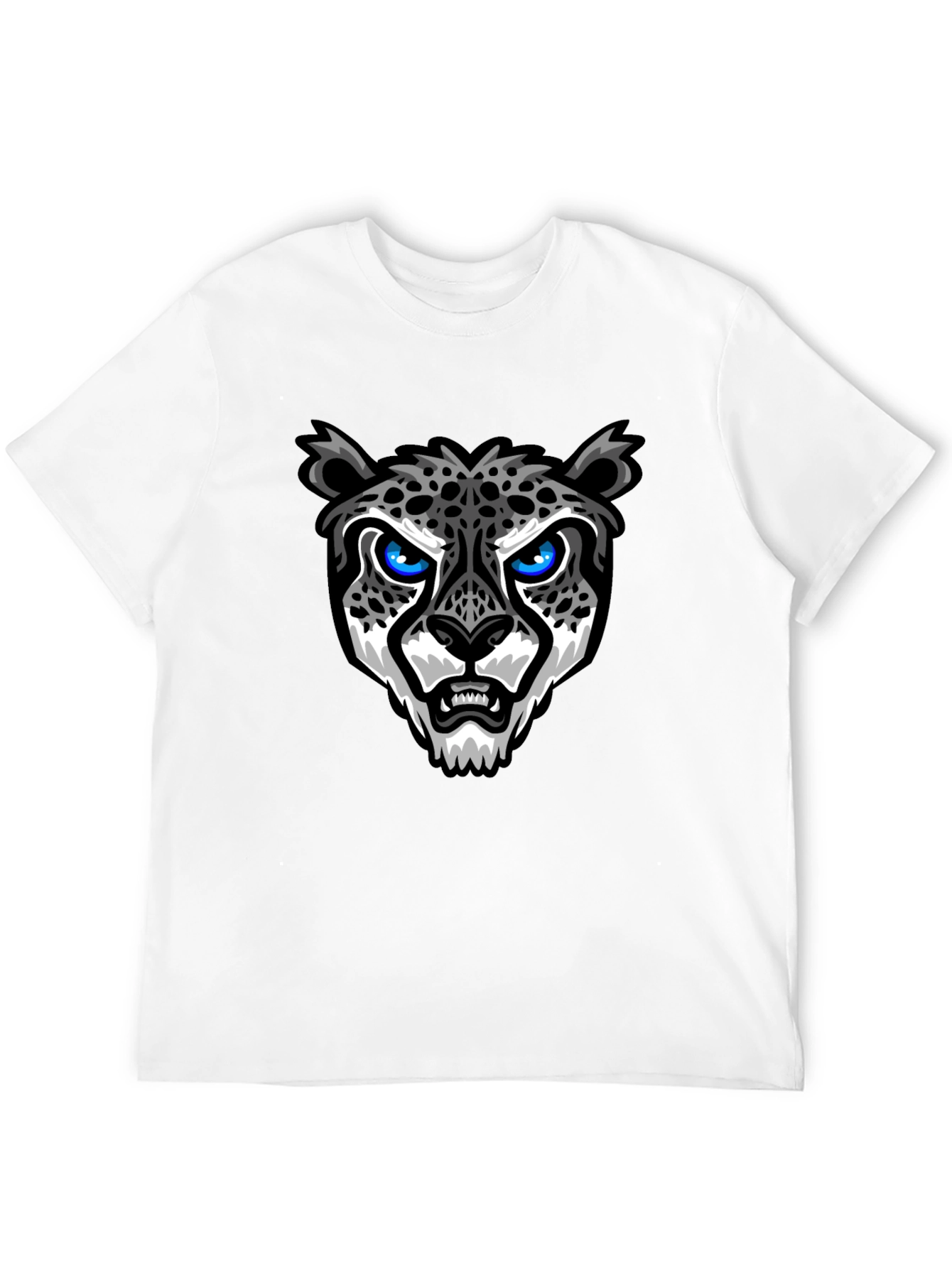 Black Cool Cheetah Graphic T-Shirt - Trendy Black Tee view 12