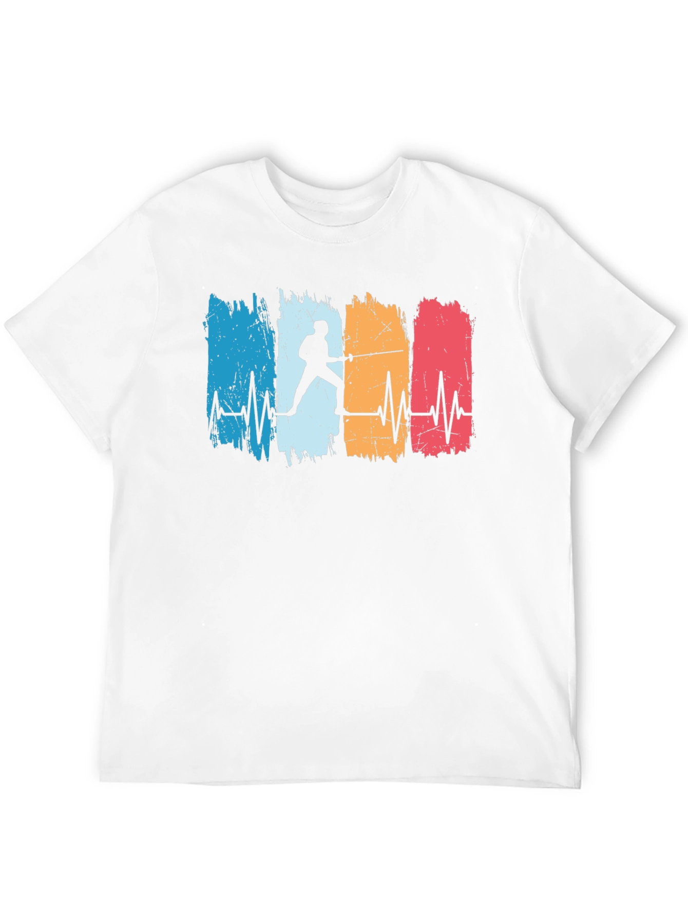 Black Fencing Heartbeat Graphic Tee view 12