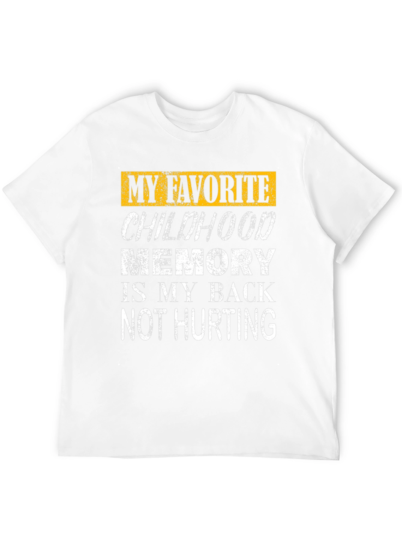 Black Funny Childhood Memory Back Pain T-Shirt view 12