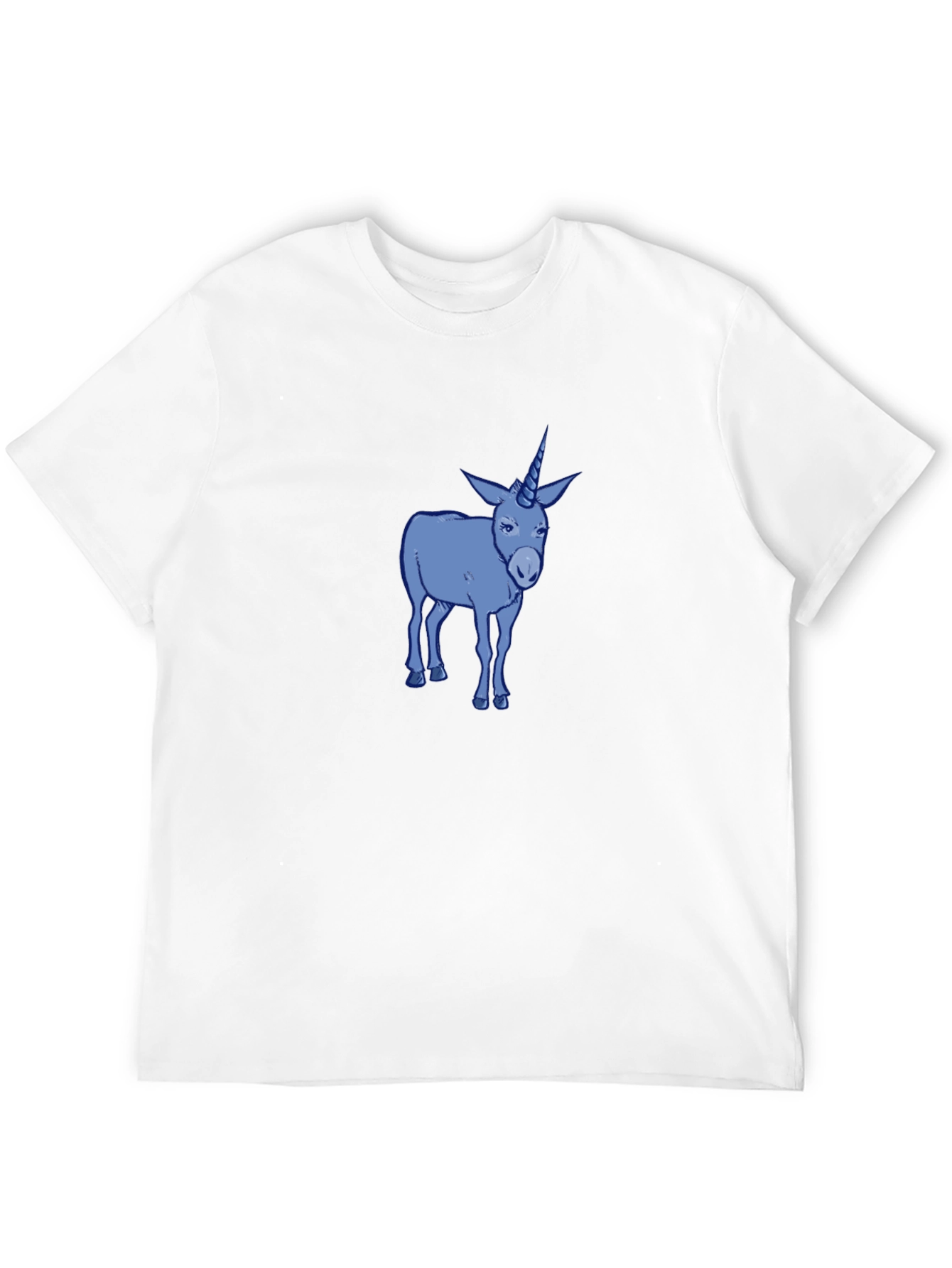 Black Unicorn Donkey Graphic Tee - Men's Black Cotton T-Shirt view 12