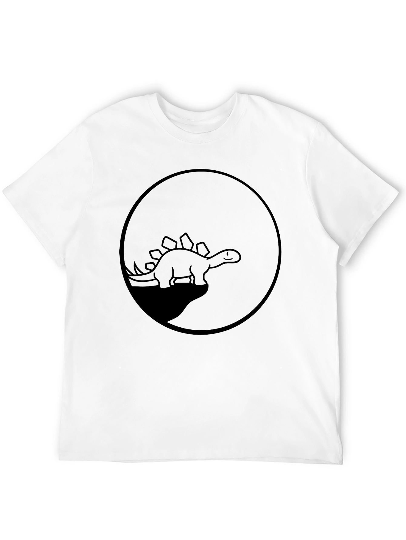 Black Dino Silhouette T-Shirt - Black Graphic Tee view 12