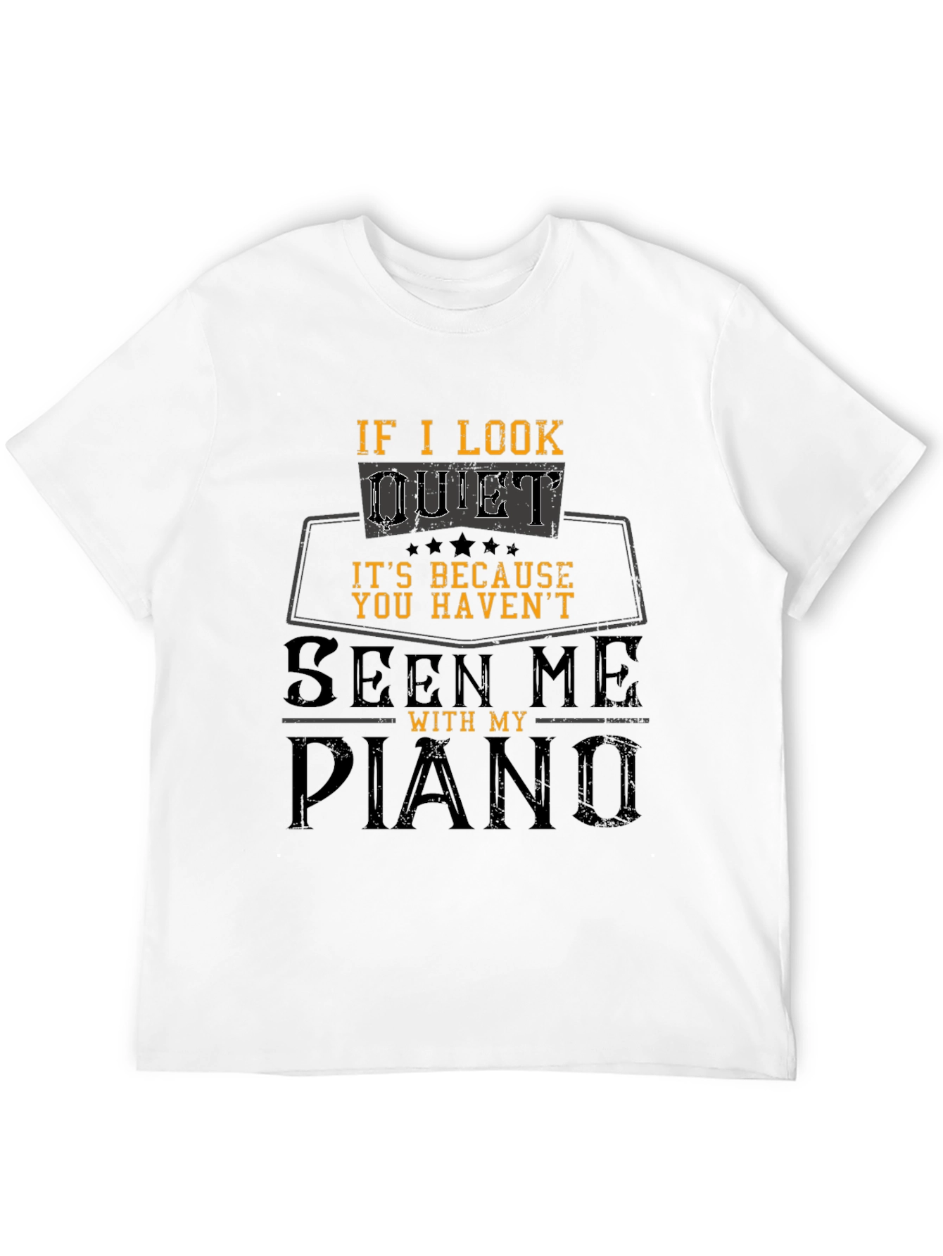 Black Piano Player Funny T-Shirt view 12