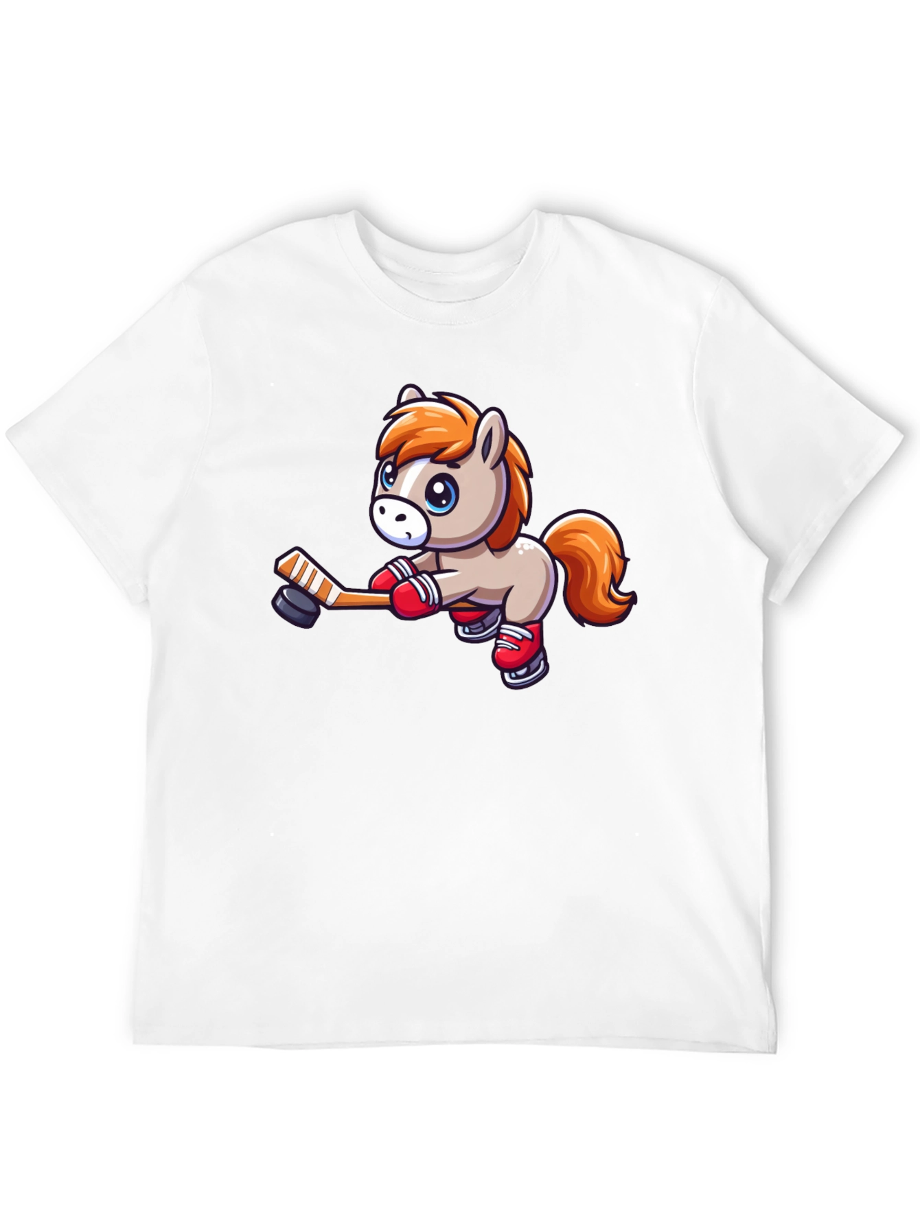 Black Pony Hockey Player Graphic T-Shirt view 12